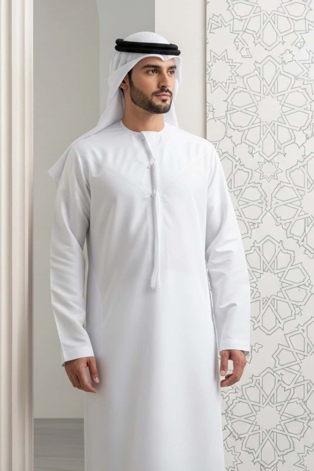 A crisp, clean White Kandora from the Elite Edition by Shabab al Yola. 4