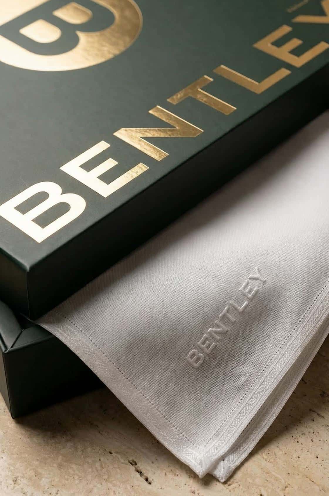 Luxury Bentley White Ghutra in premium packaging. 3