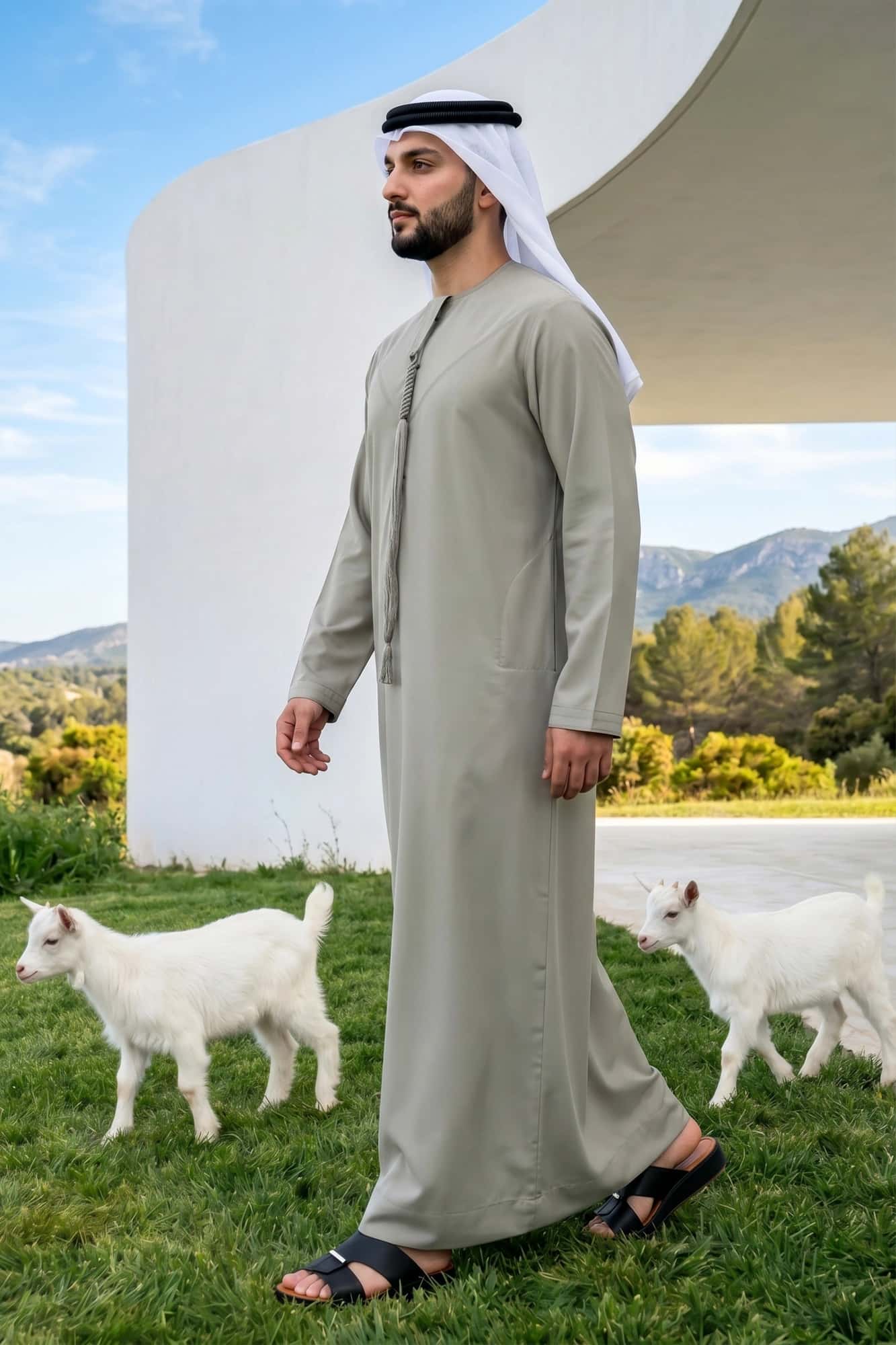 Retro Grey Emirati Kandora 3