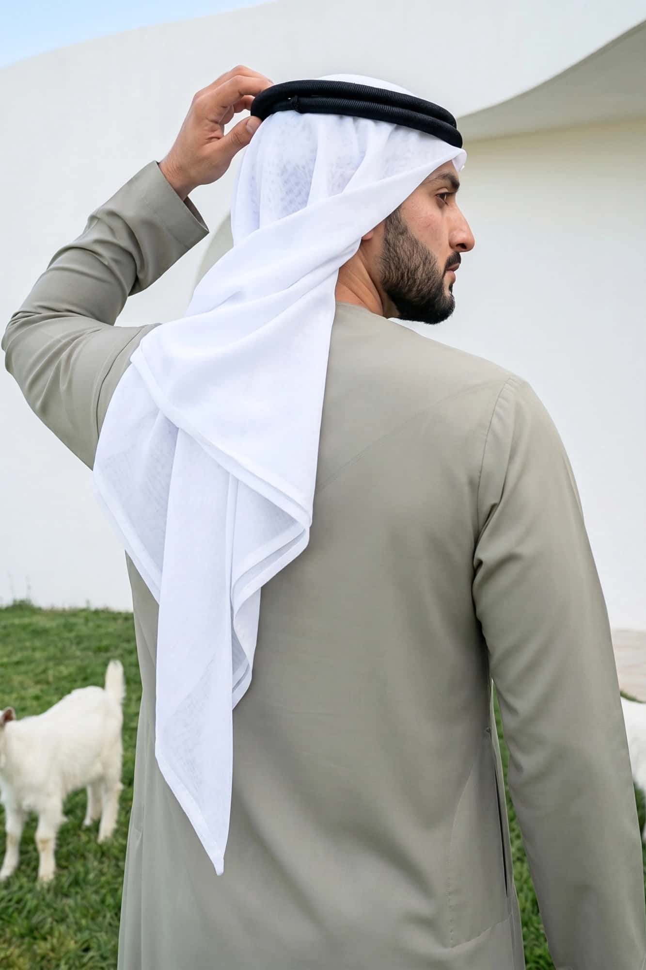Retro Grey Emirati Kandora 5