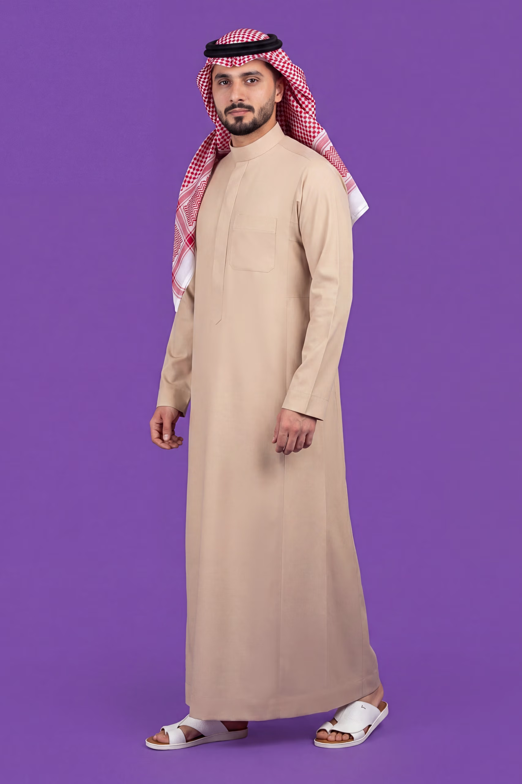 Beige Saudi Thobe 4