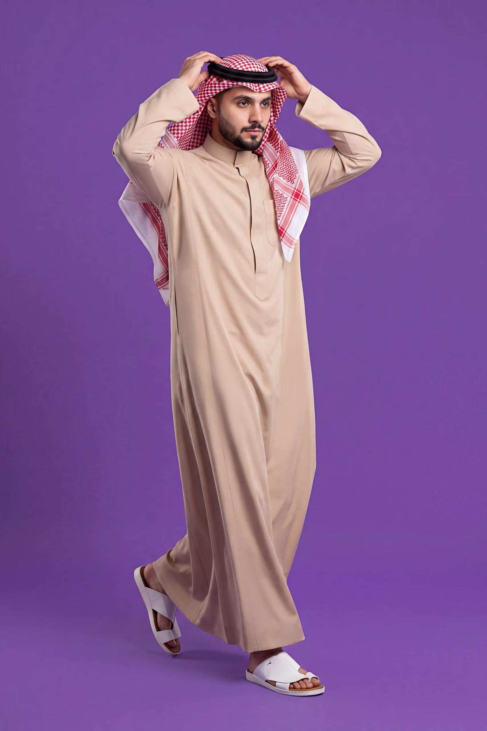 Beige Saudi Thobe 7