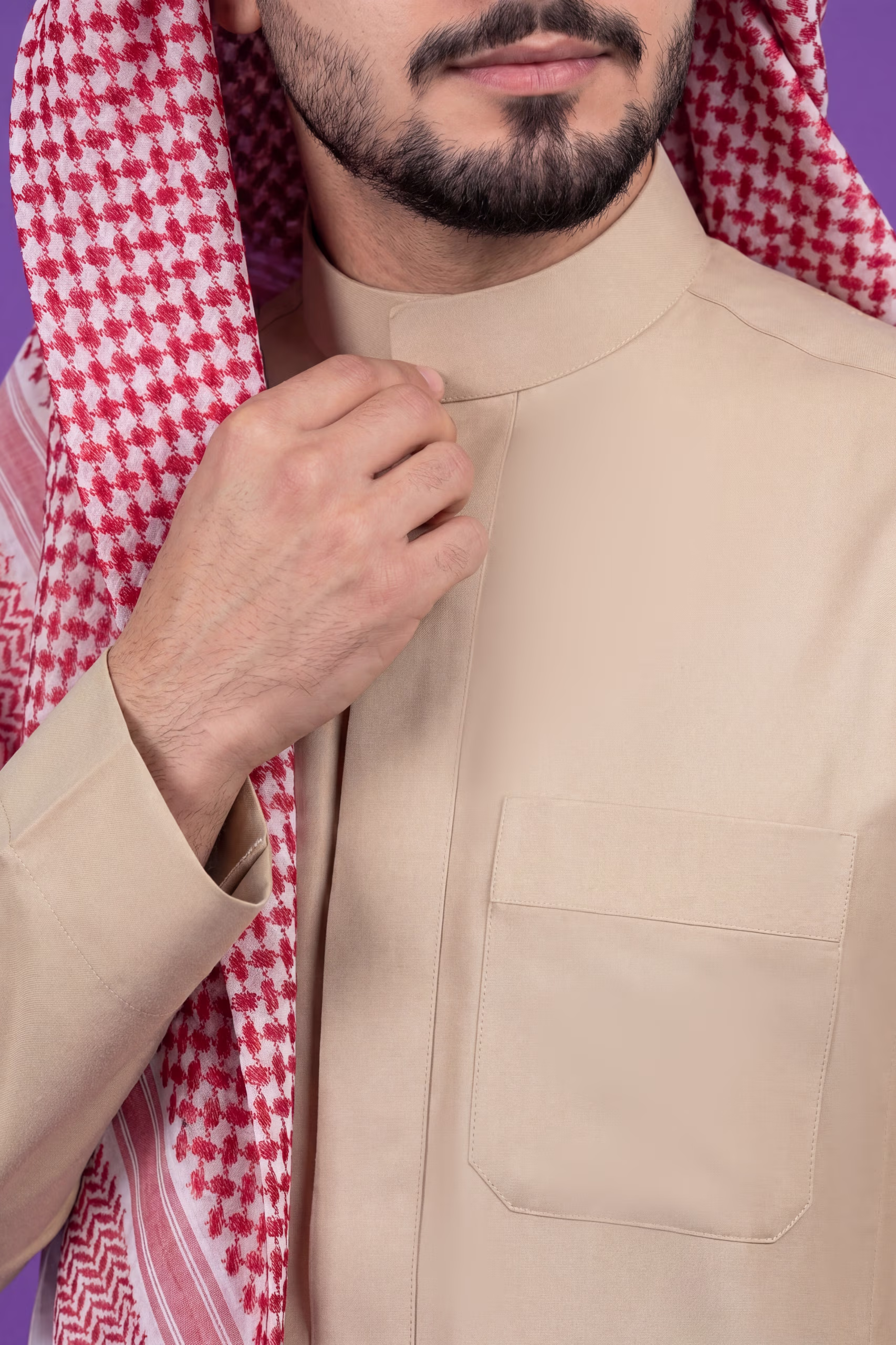 Beige Saudi Thobe 6