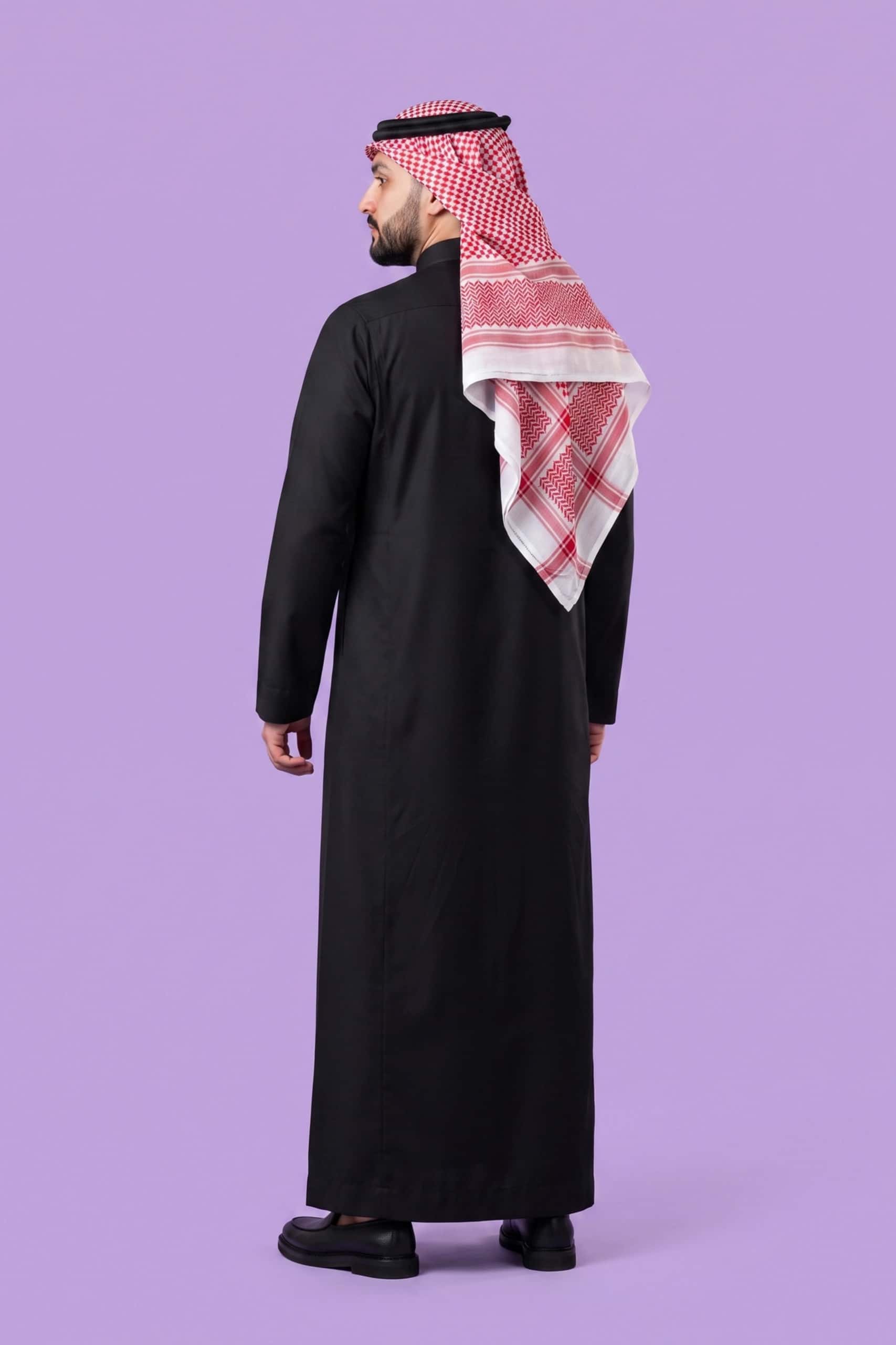Black Saudi Thobe (Poly-Cotton) 10
