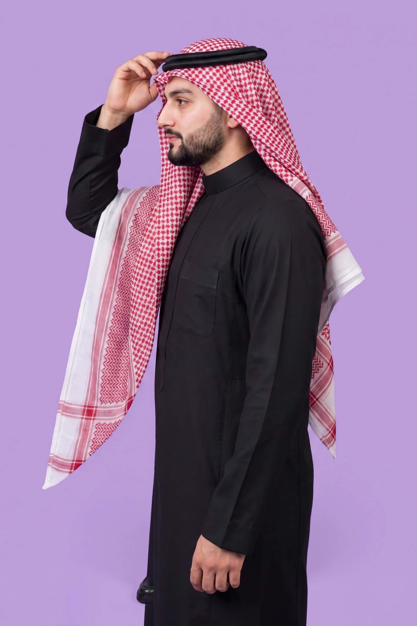 Black Saudi Thobe (Poly-Cotton) 7