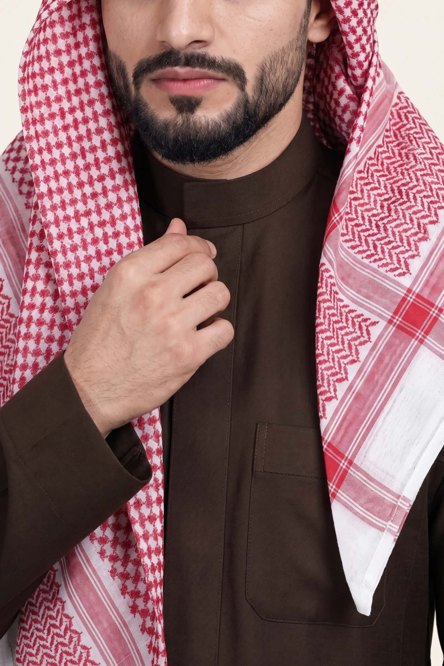 Dark Brown Saudi Thobe (Poly-Cotton) 6
