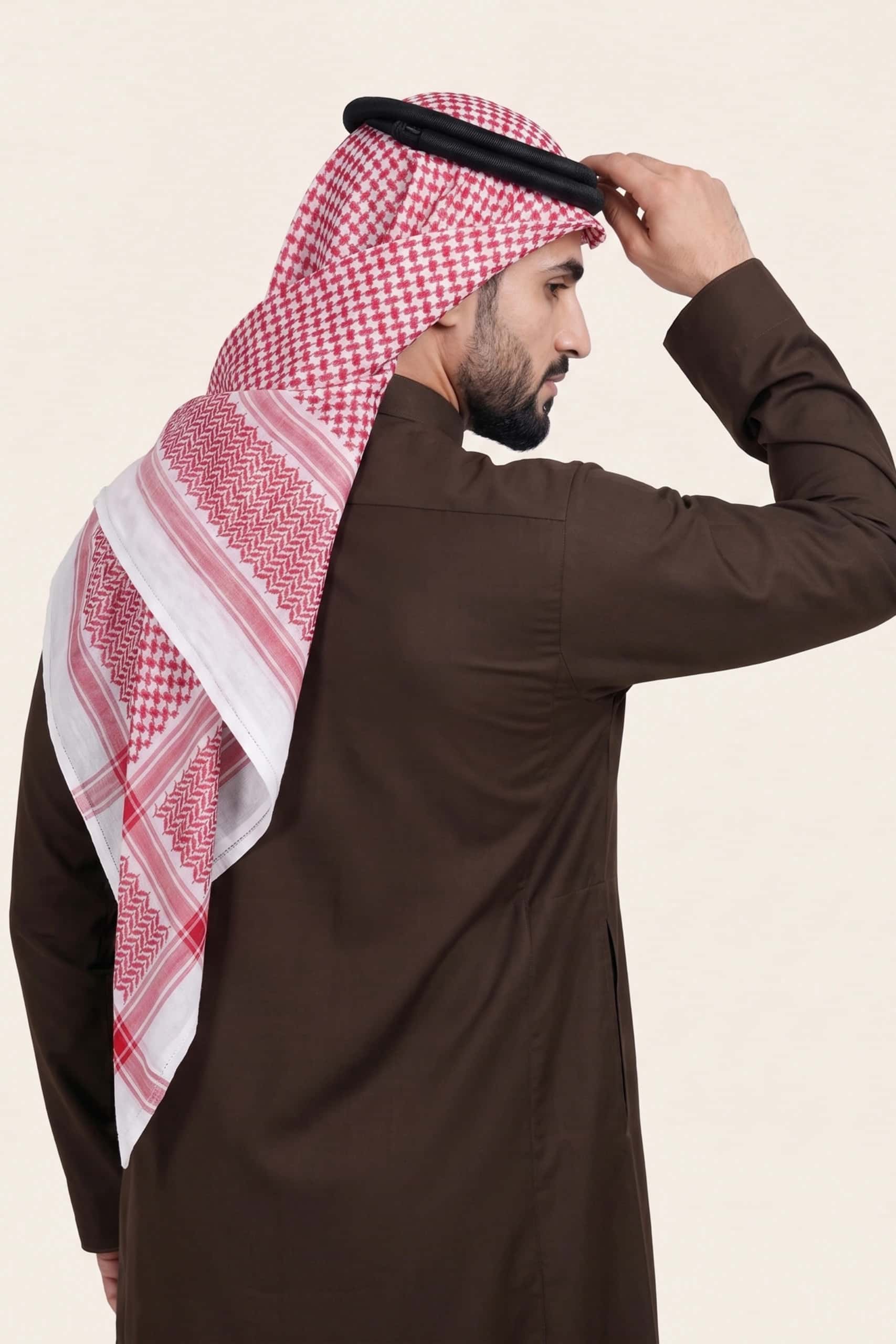Dark Brown Saudi Thobe (Poly-Cotton) 9