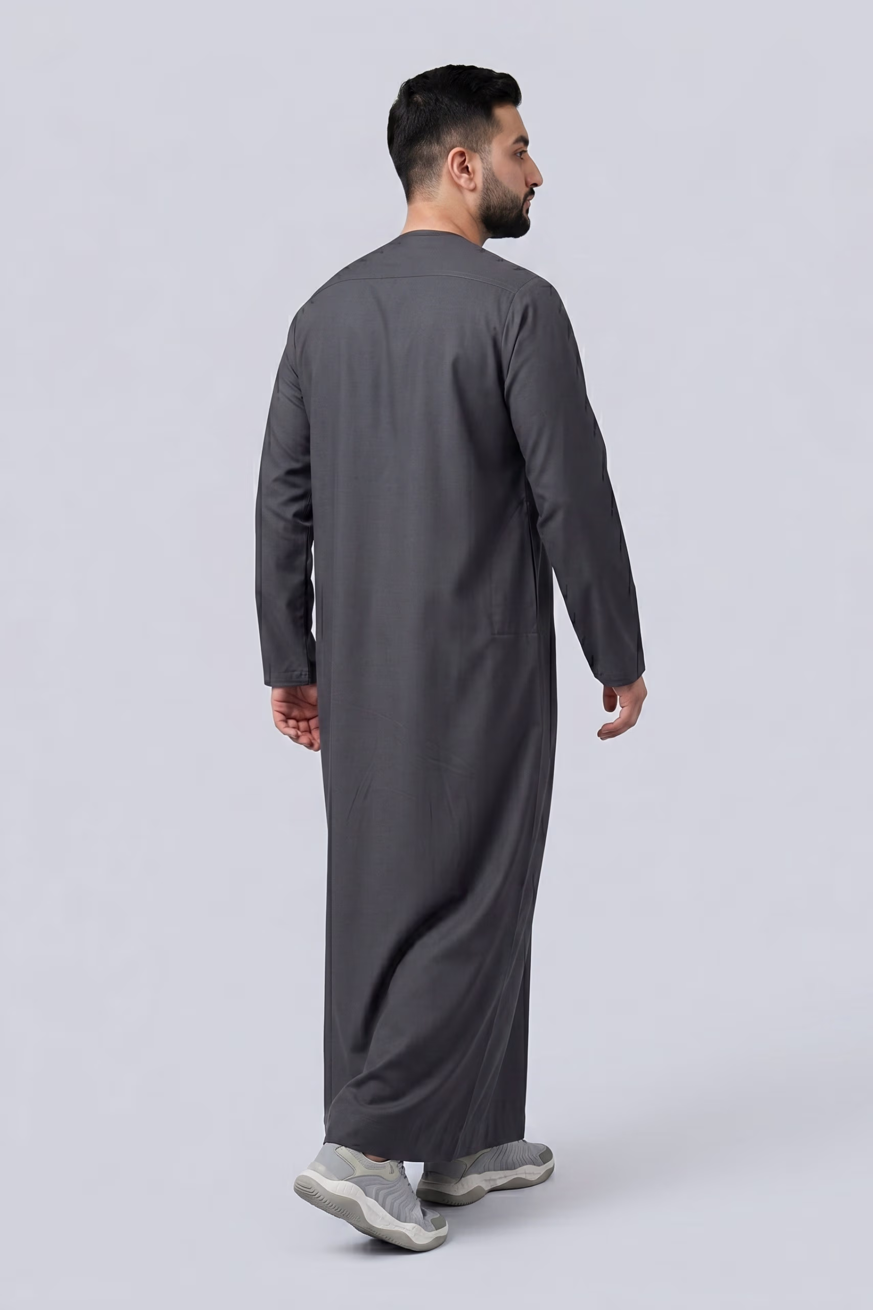 Dark Grey Omani Dishdasha 10