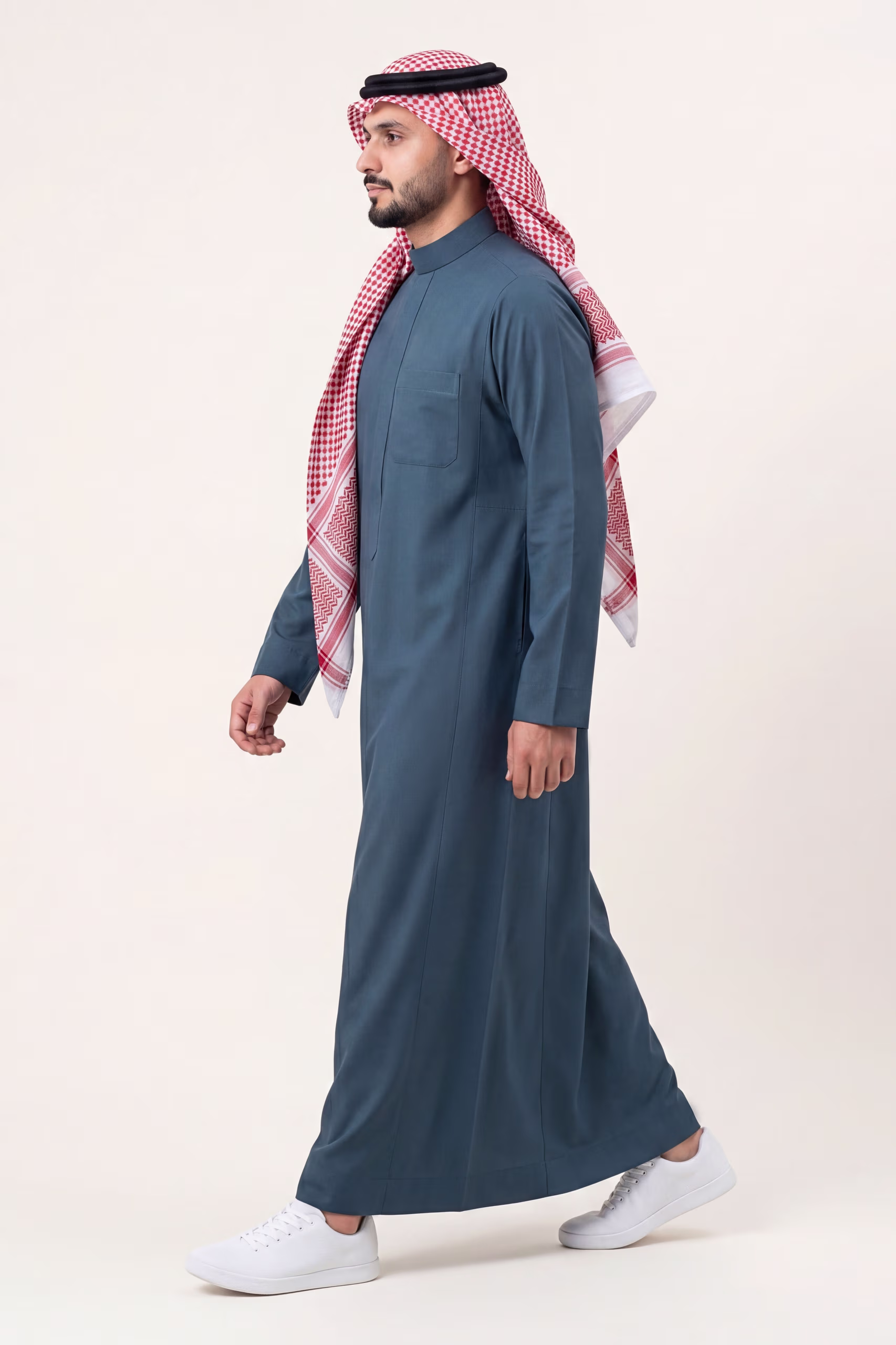 Dark Teal Saudi Thobe 4