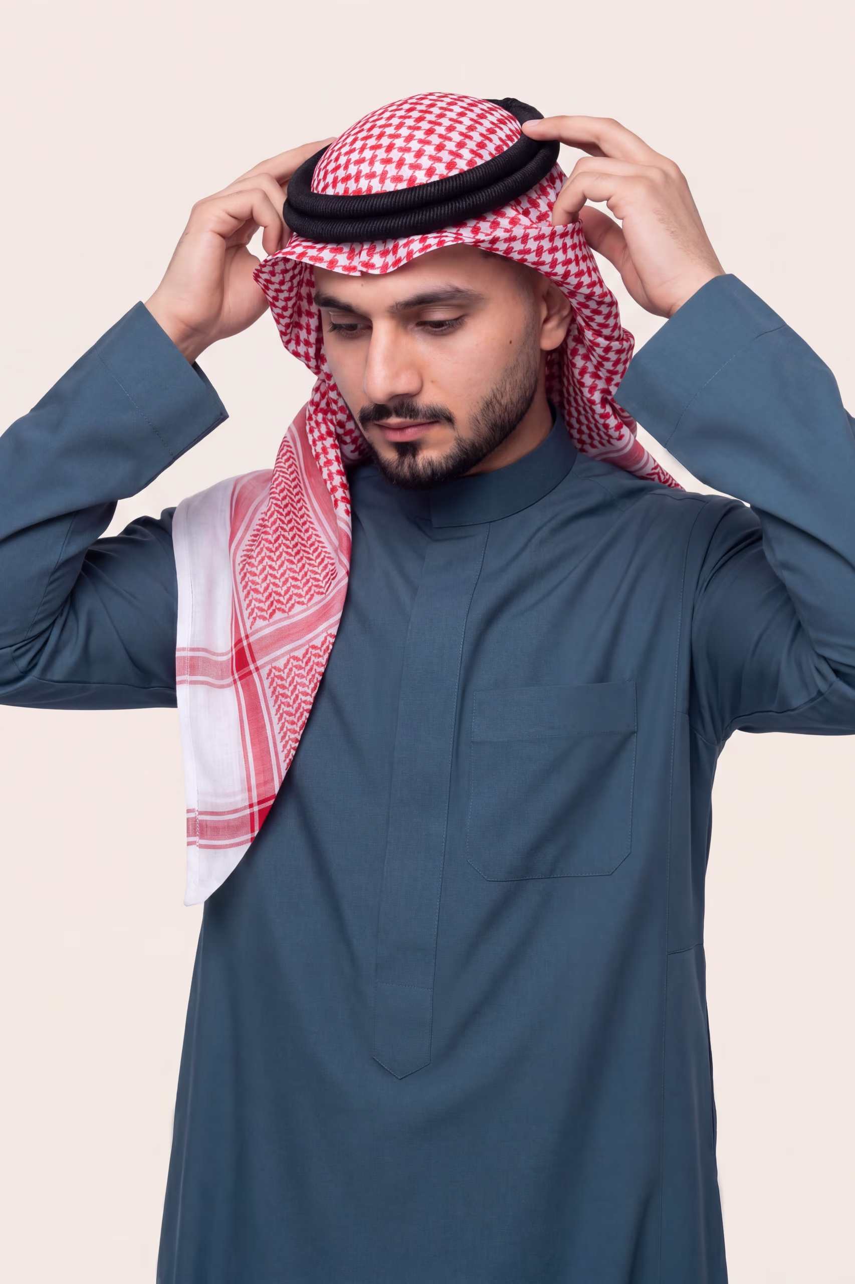 Dark Teal Saudi Thobe 12