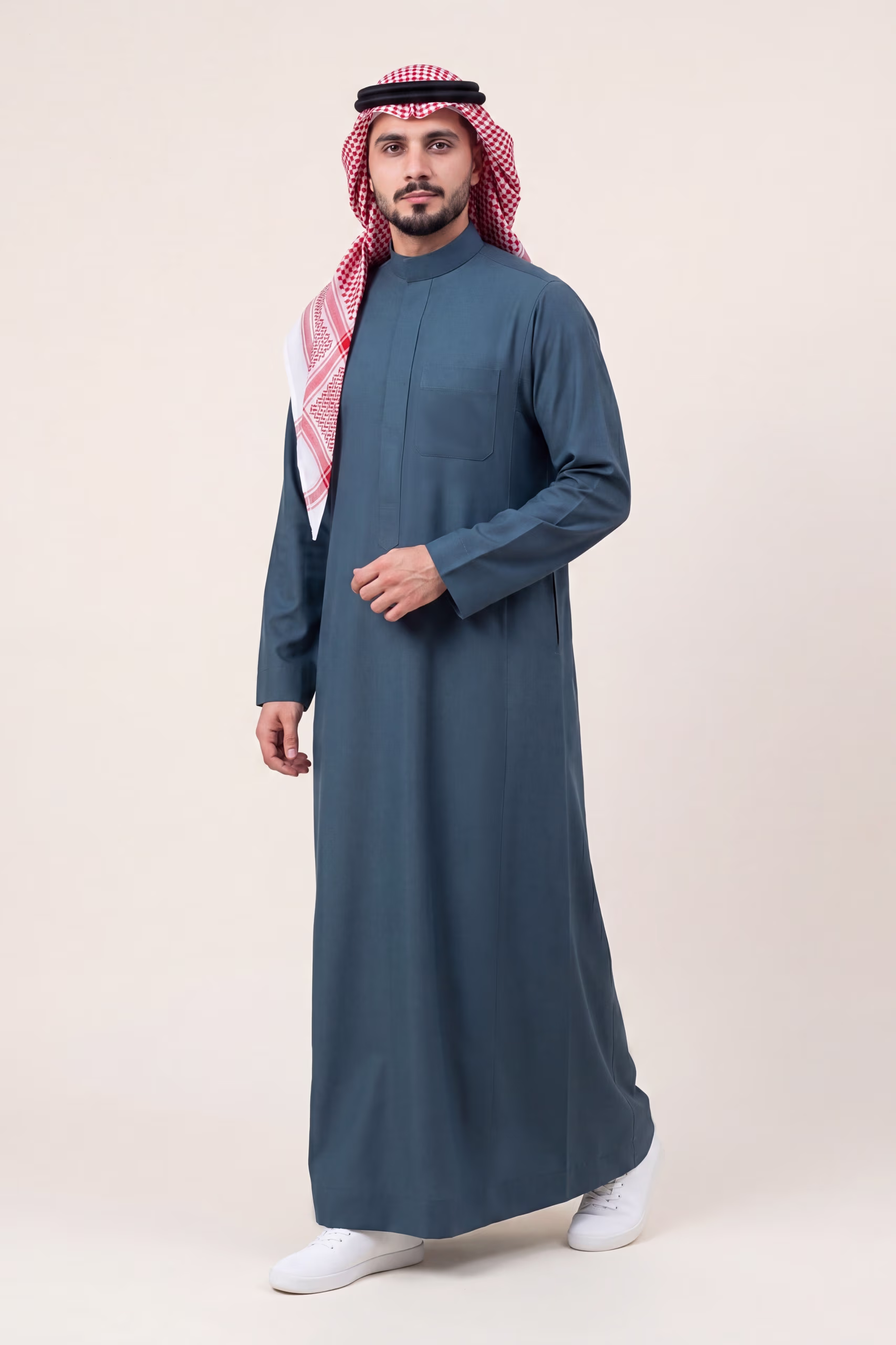 Dark Teal Saudi Thobe 11
