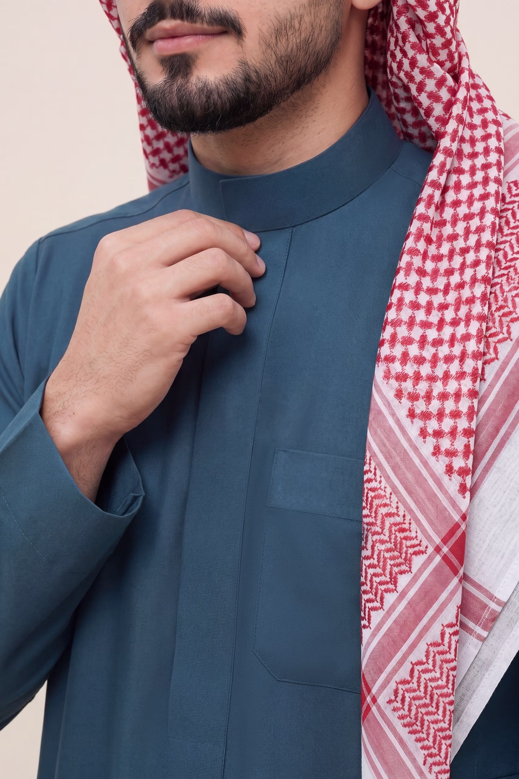 Dark Teal Saudi Thobe 8