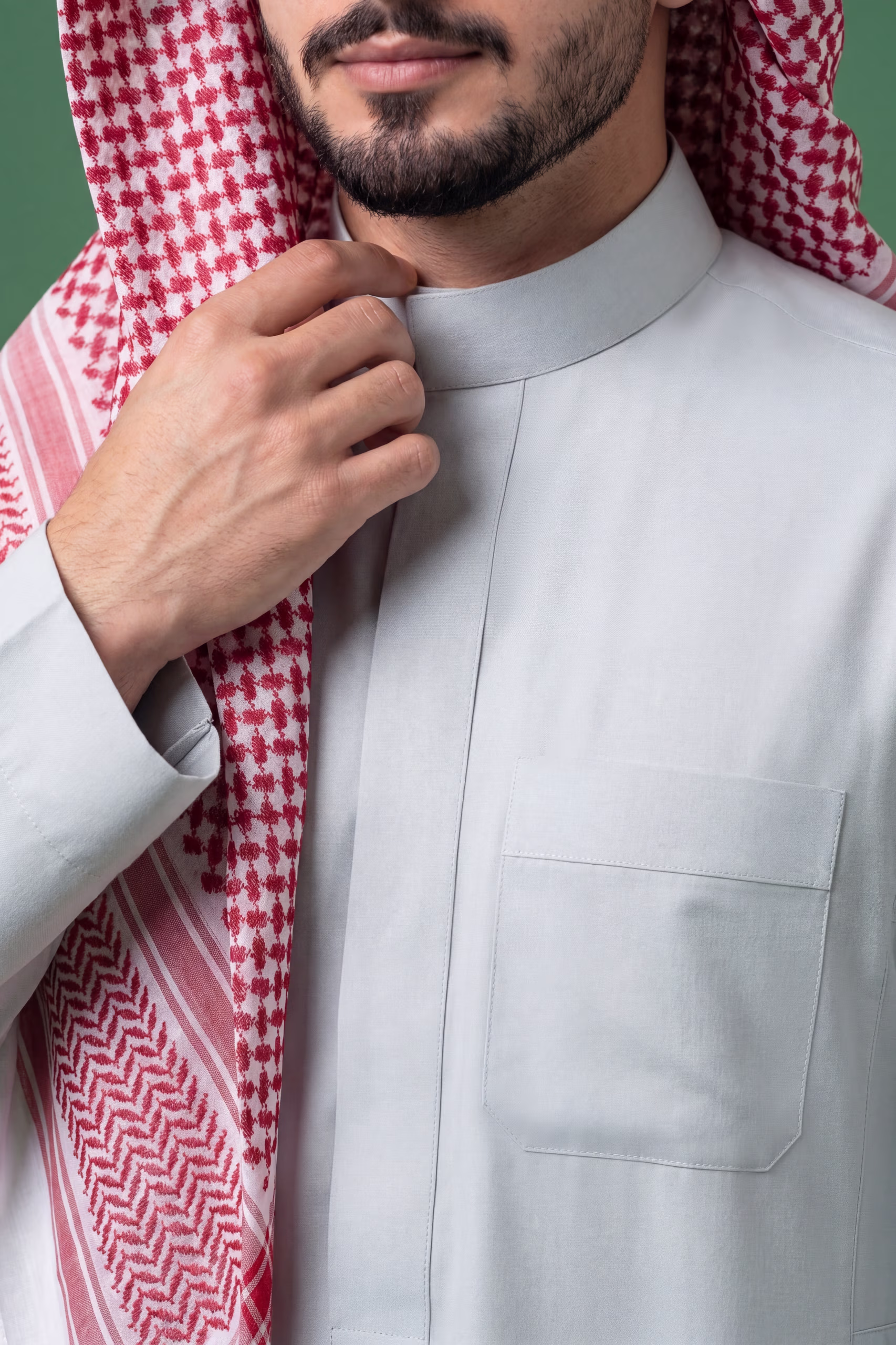 Fog Grey Saudi Thobe 4