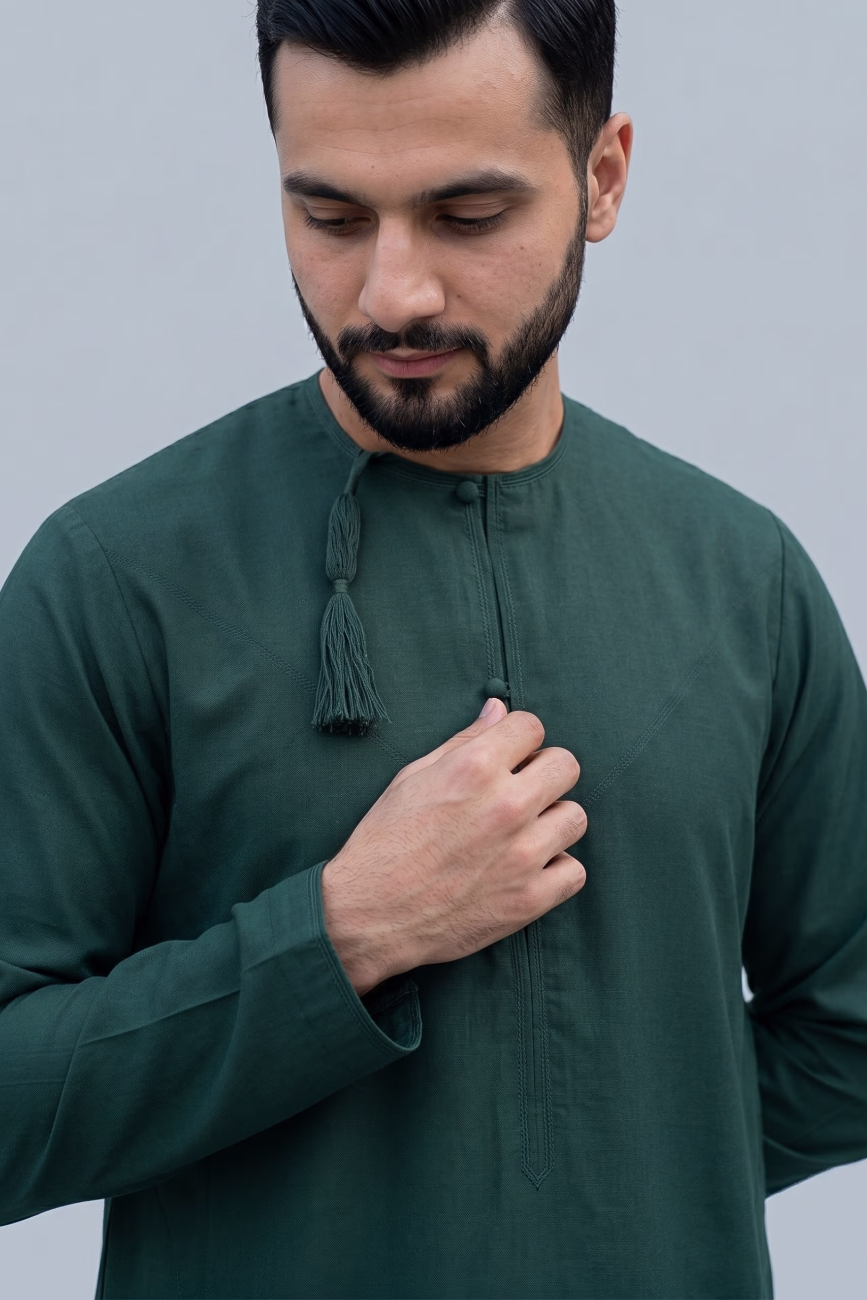 Forest Green Omani Dishdasha 5