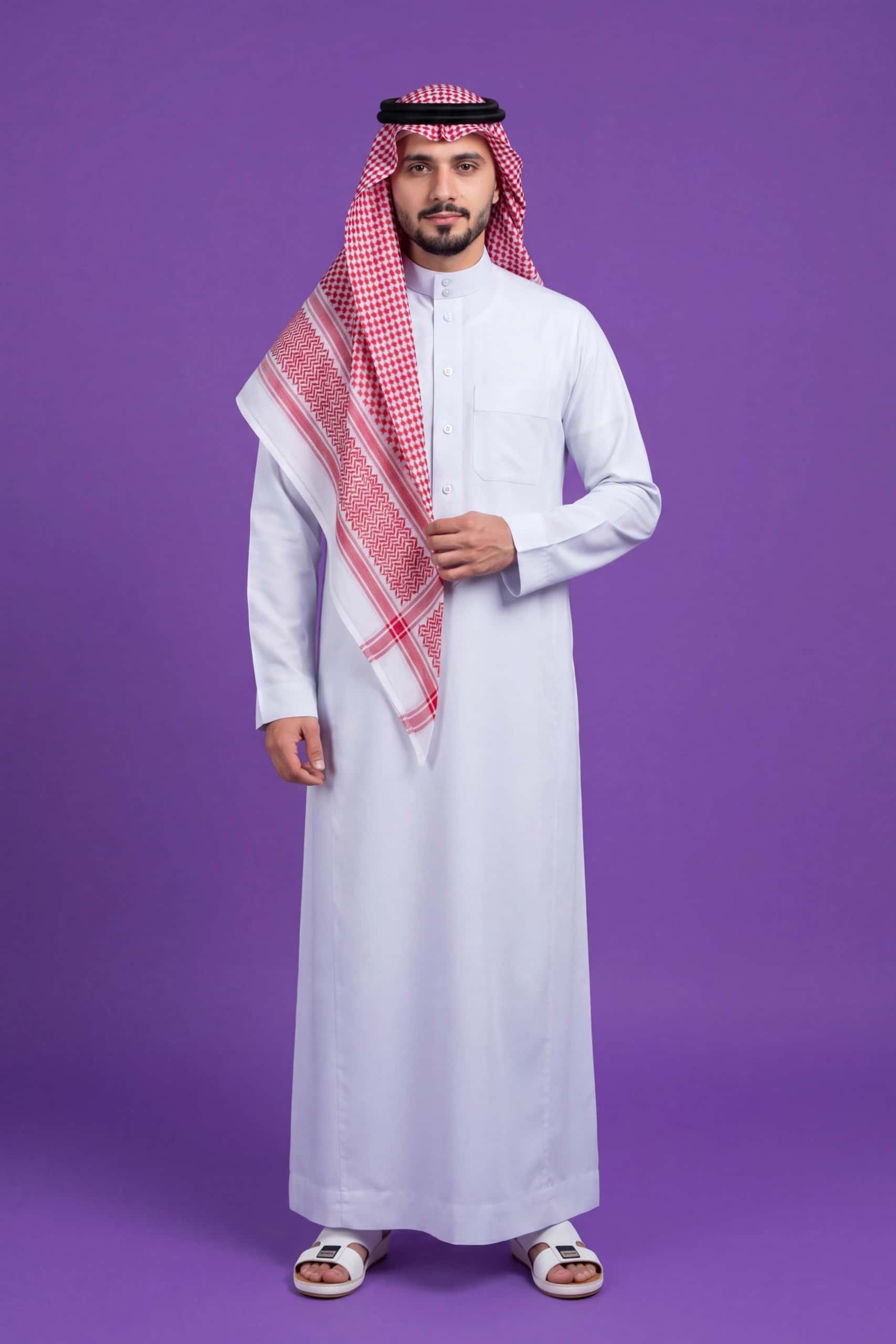 Glacier White Saudi Thobe 7