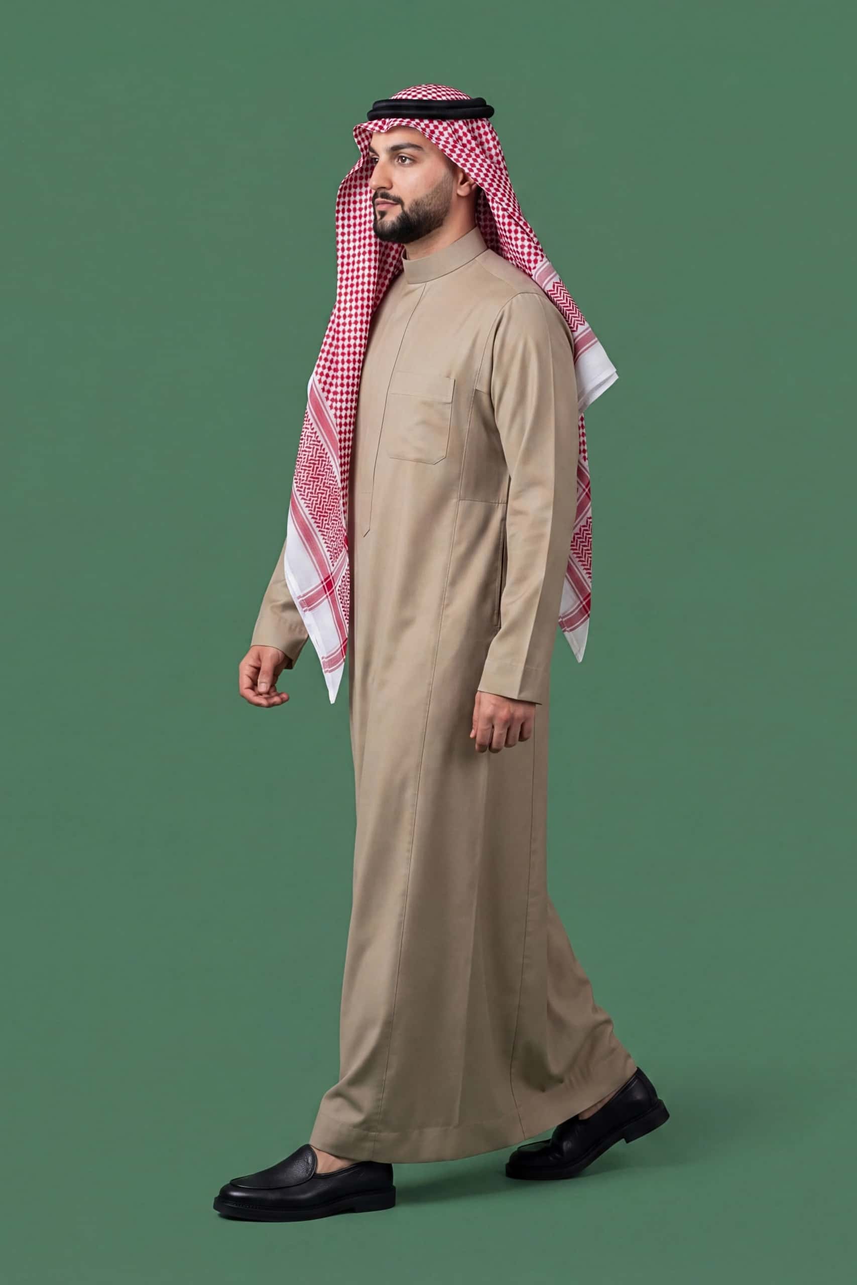 Khaki Beige Saudi Thobe 3