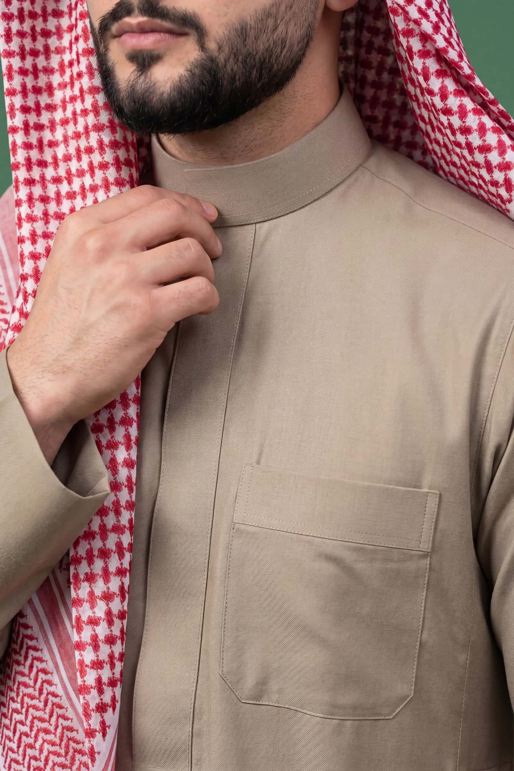 Khaki Beige Saudi Thobe 5