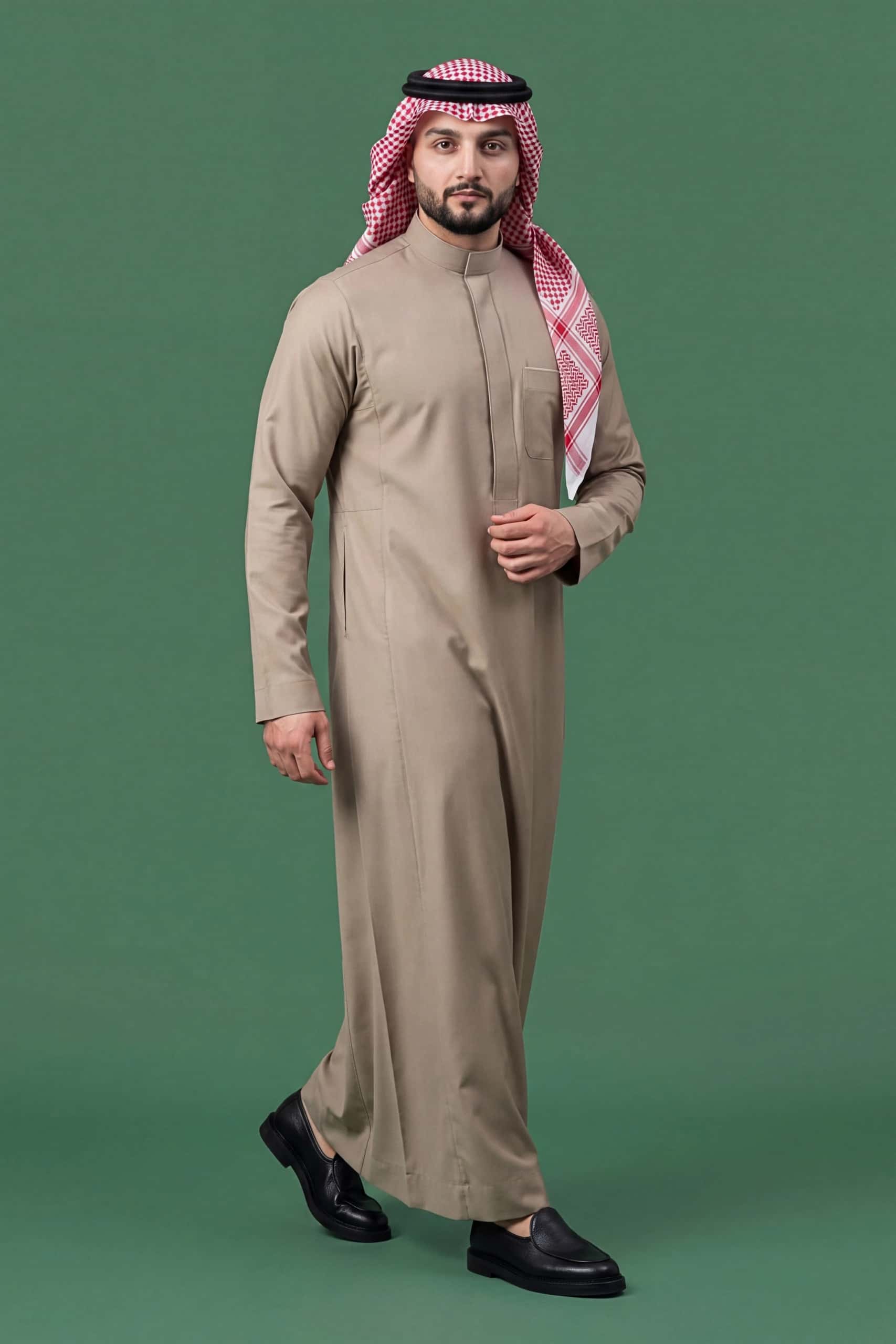 Khaki Beige Saudi Thobe 7