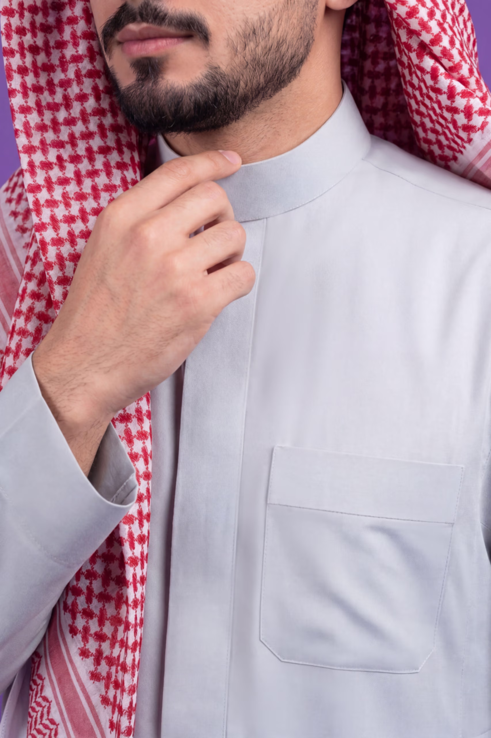 Light Grey Saudi Thobe 11