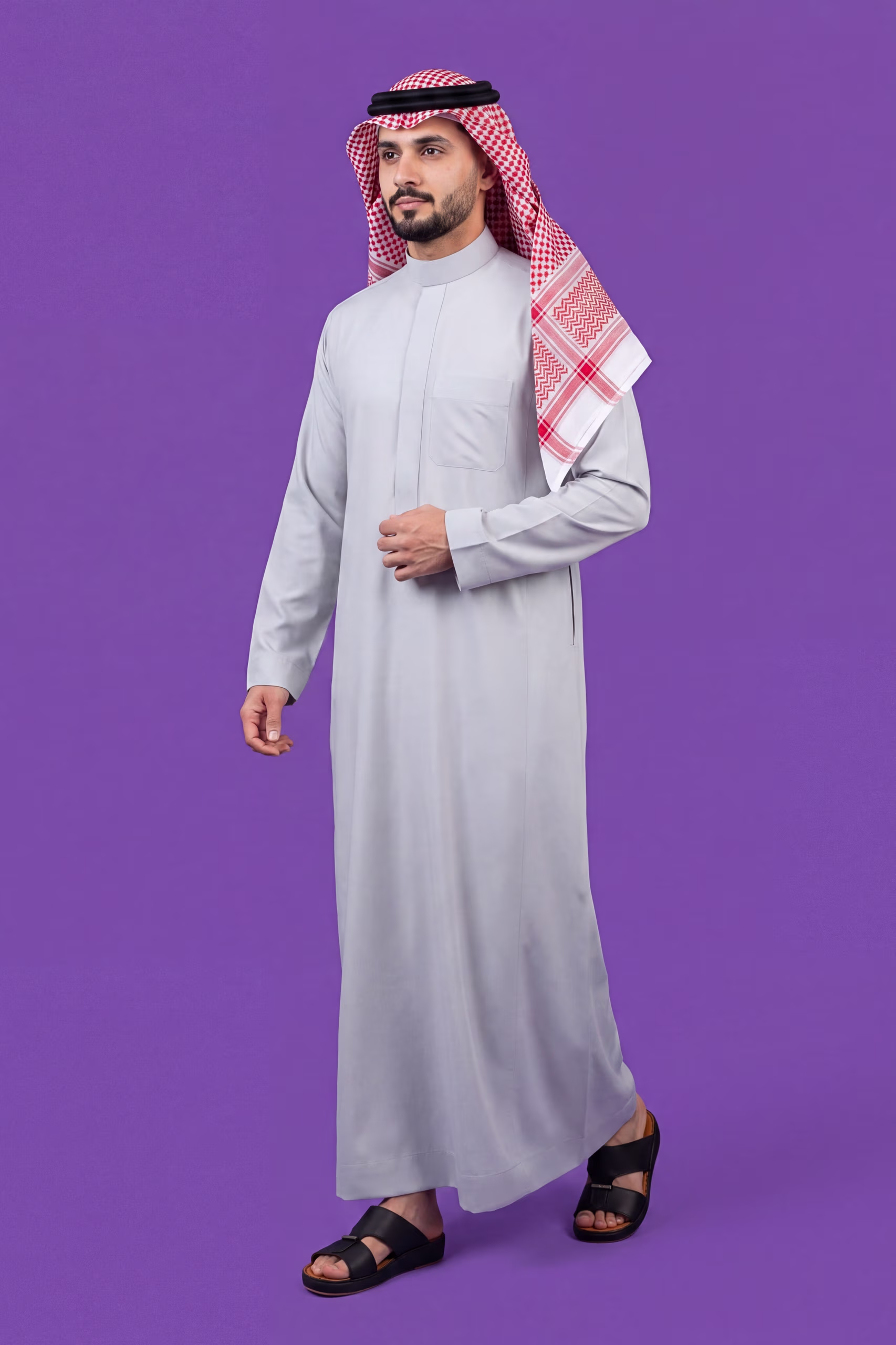 Light Grey Saudi Thobe 6