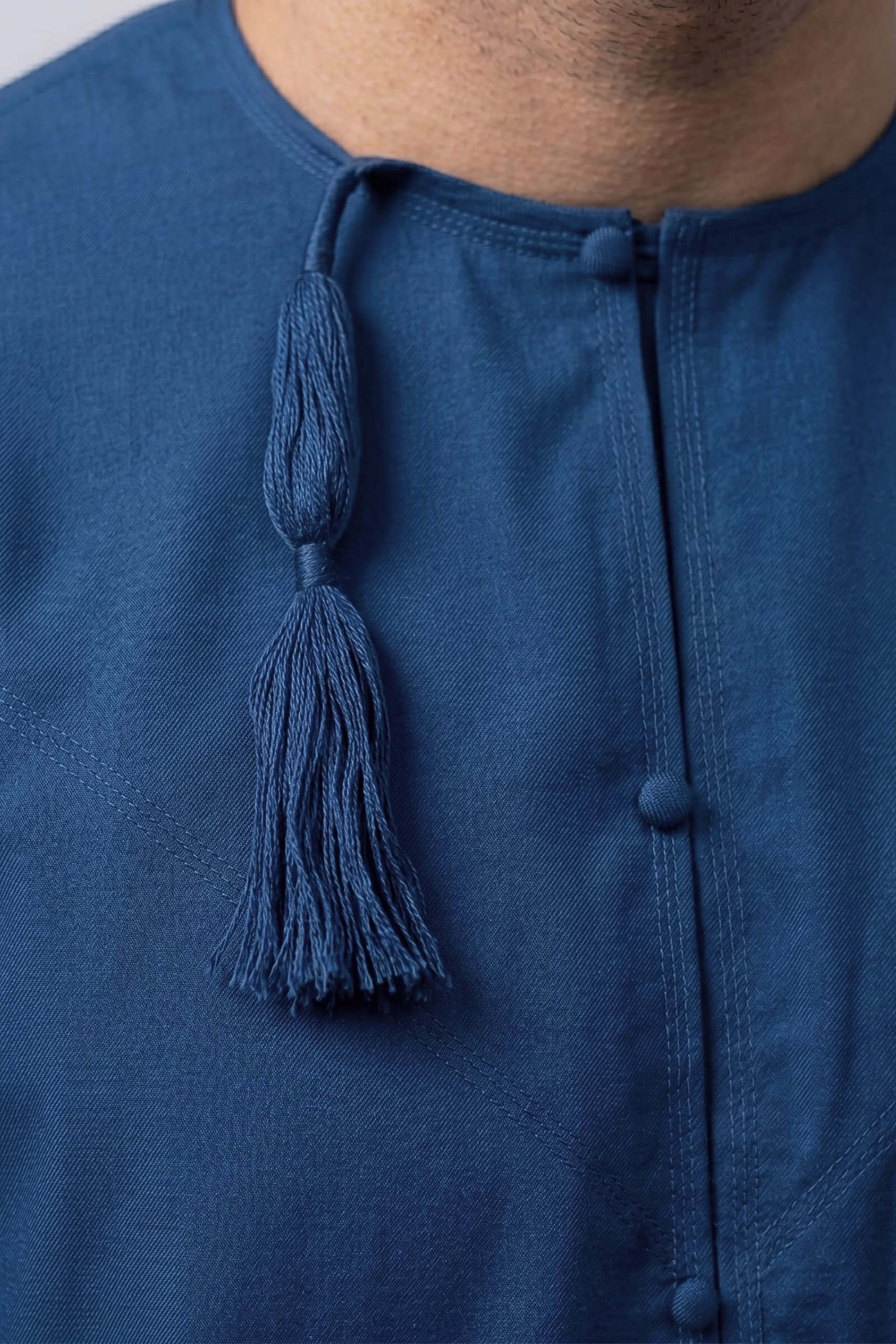 Navy Blue Omani Dishdasha 3