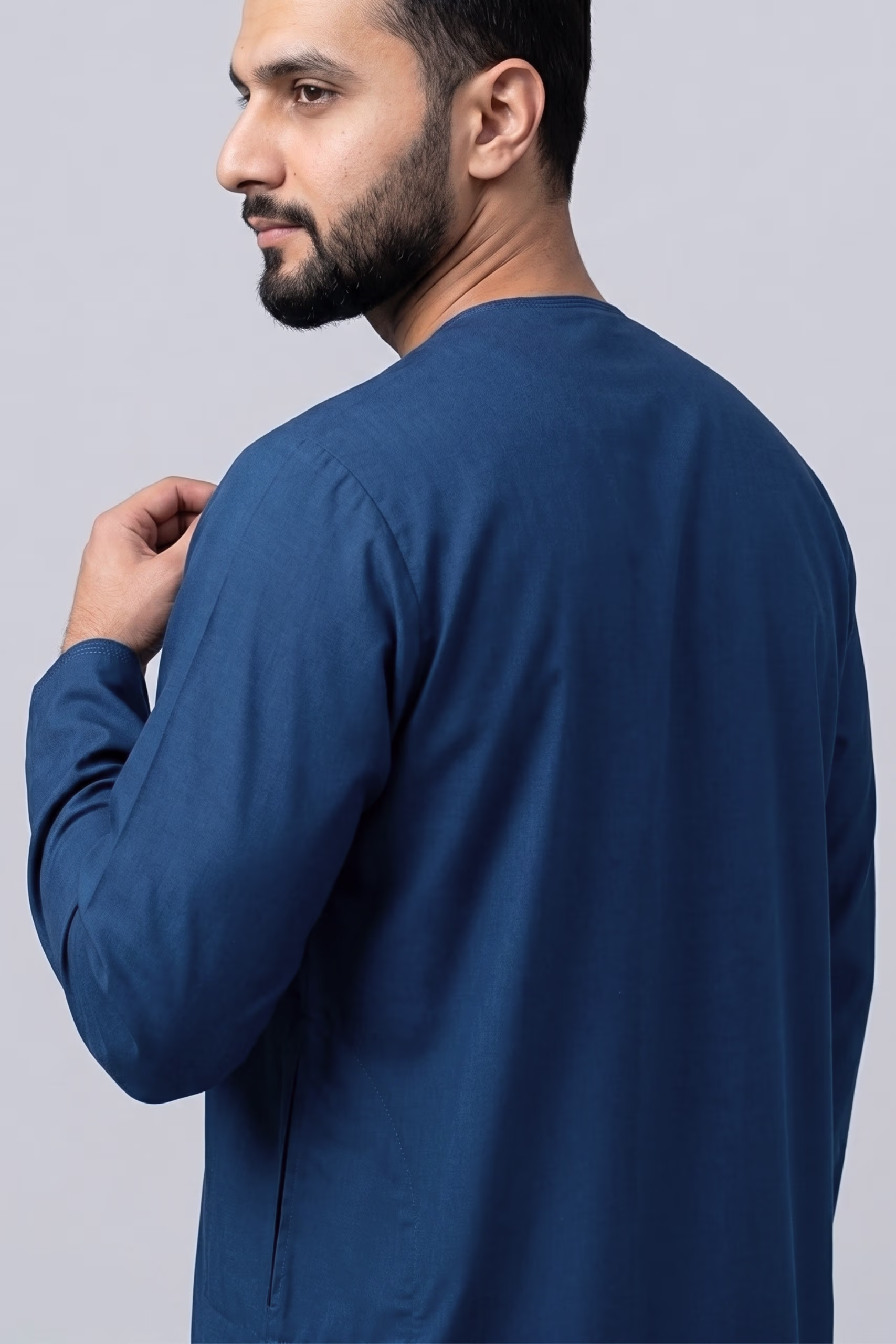 Navy Blue Omani Dishdasha 6