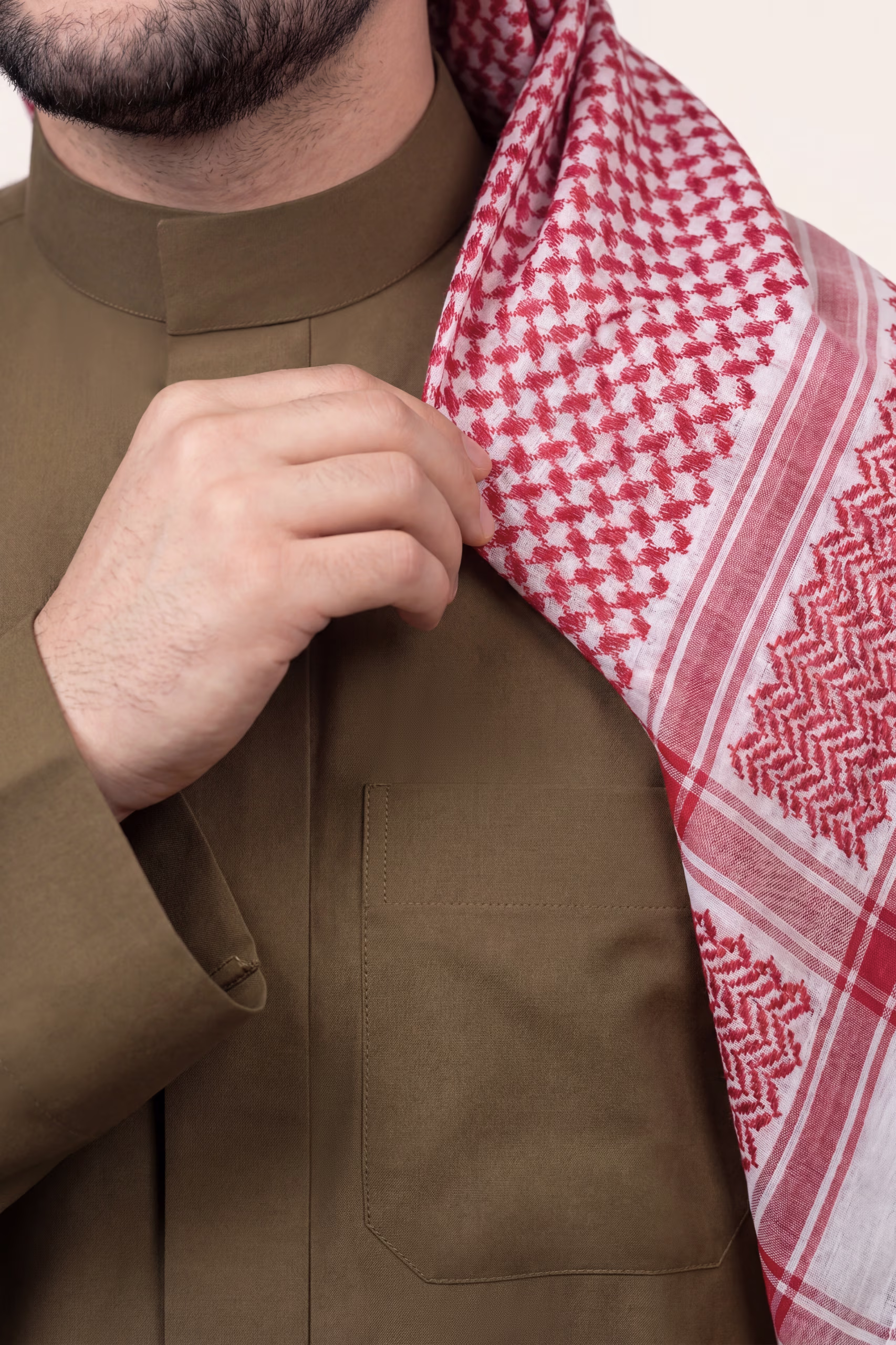 Olive Brown Saudi Thobe 6