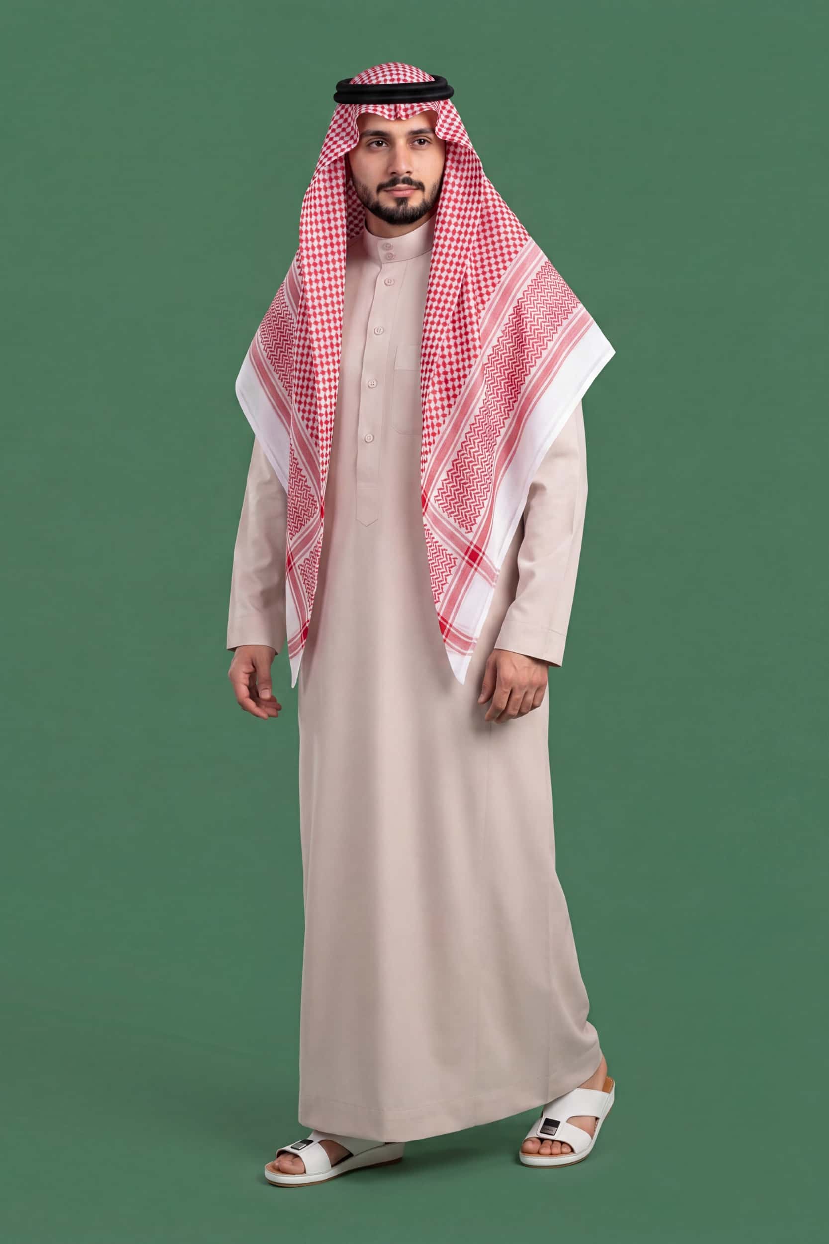 Pale pink Saudi Thobe 5