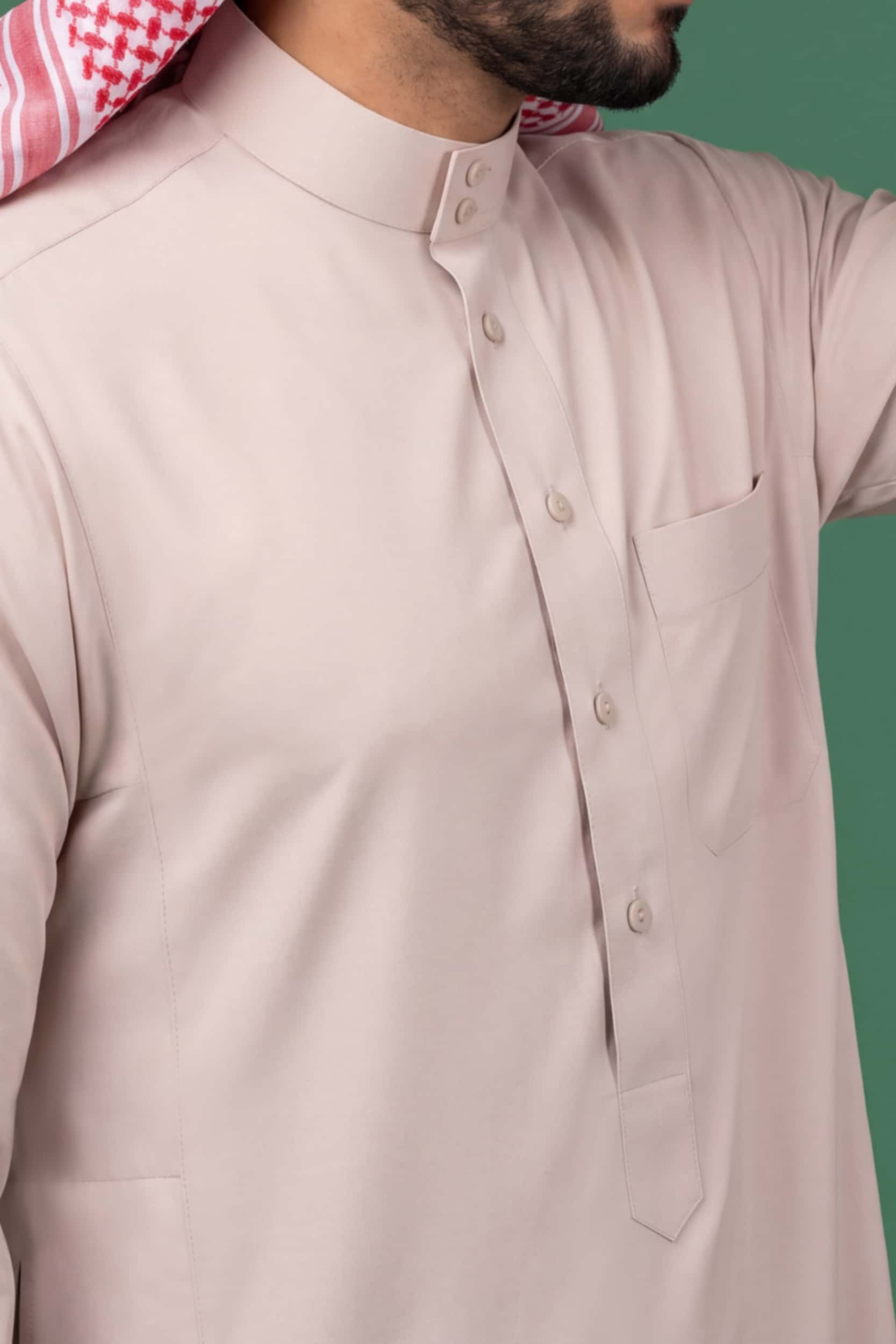 Pale pink Saudi Thobe 10