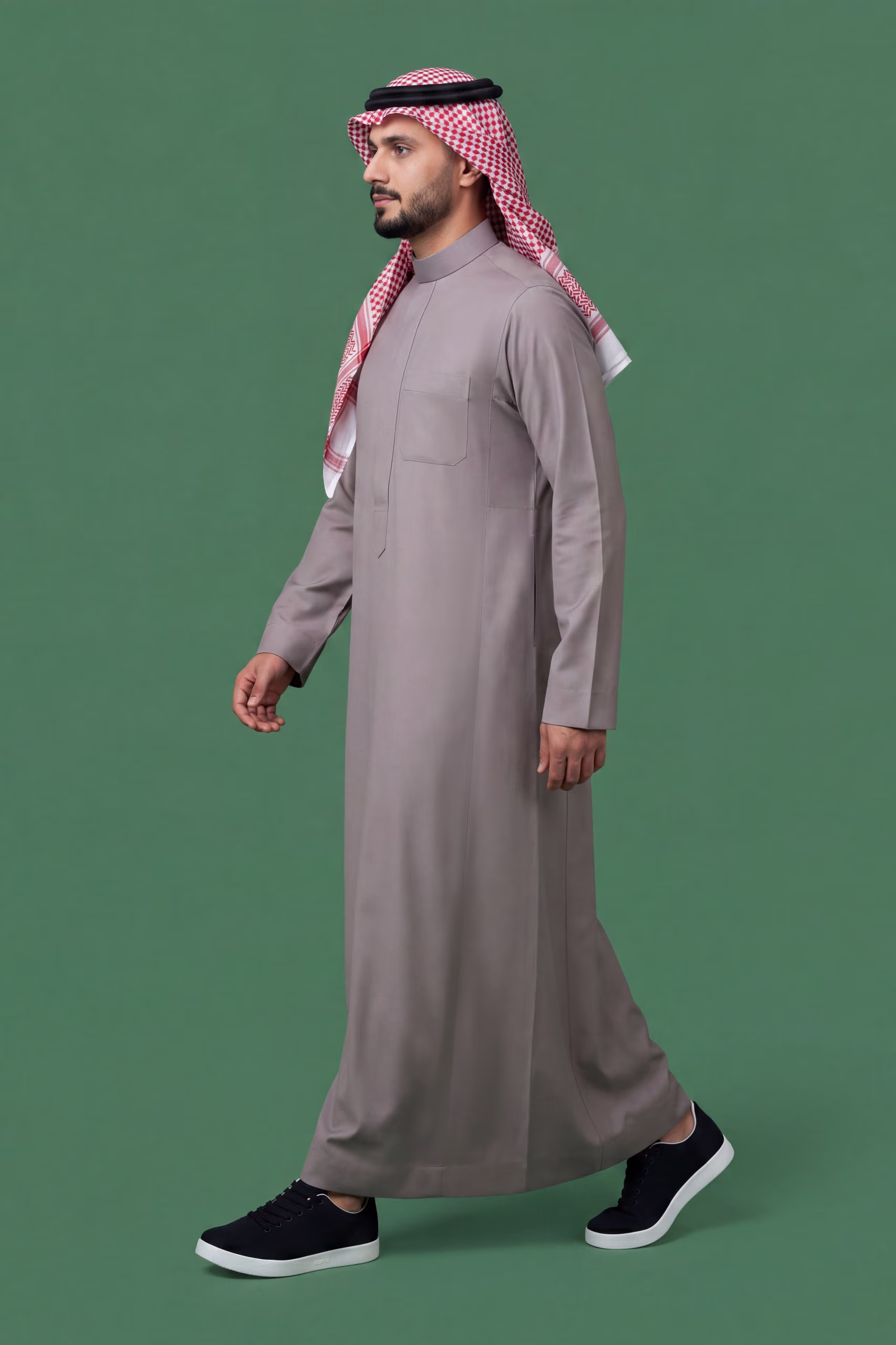 Pinkish Grey Saudi Thobe 3