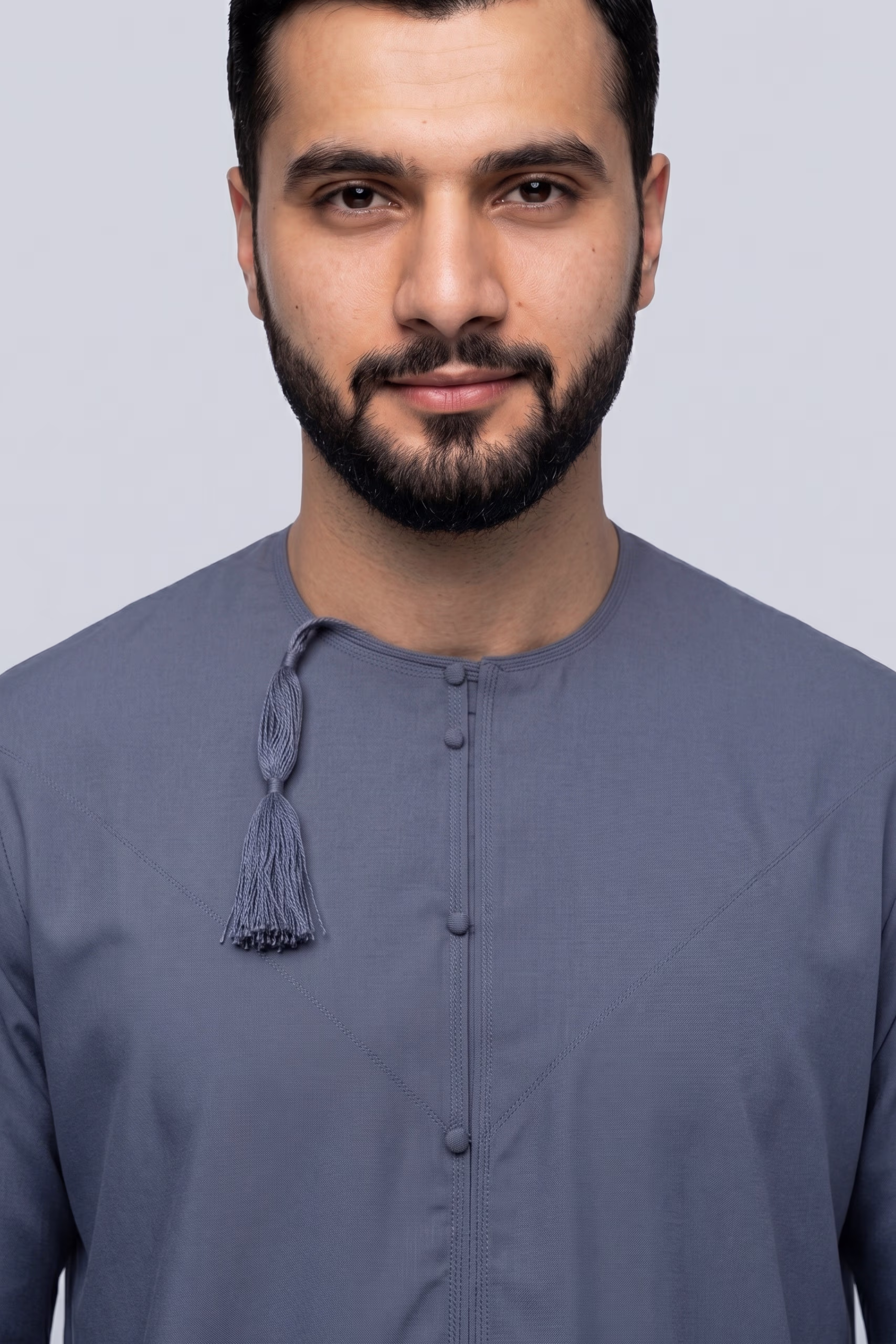 Slate Blue Omani Dishdasha 2