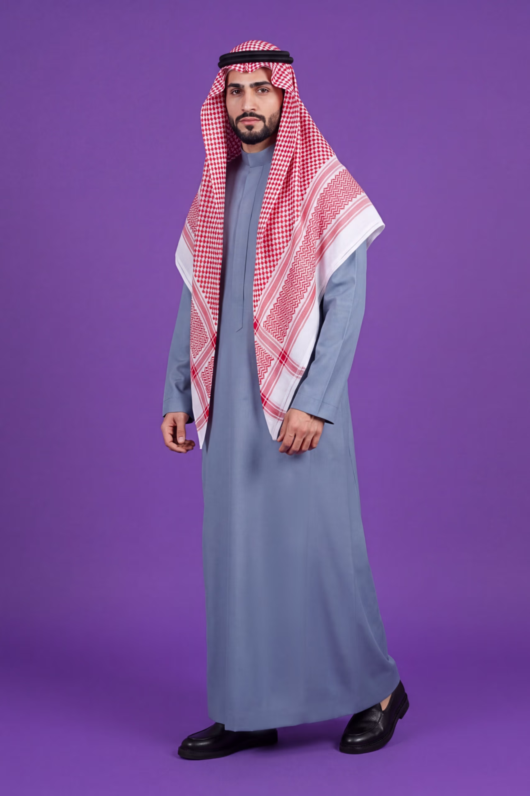 Steel Blue Saudi Thobe 10