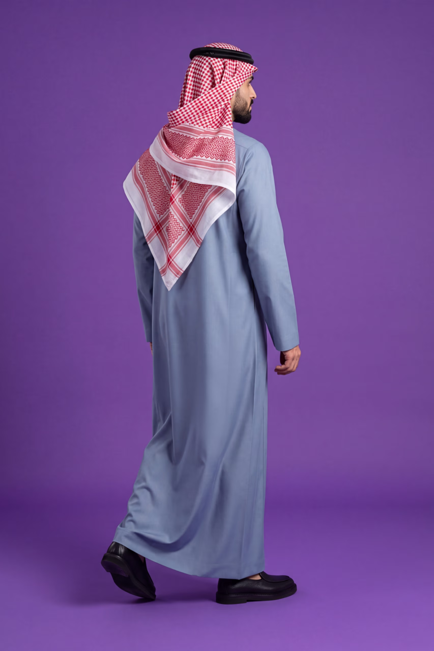 Steel Blue Saudi Thobe 2