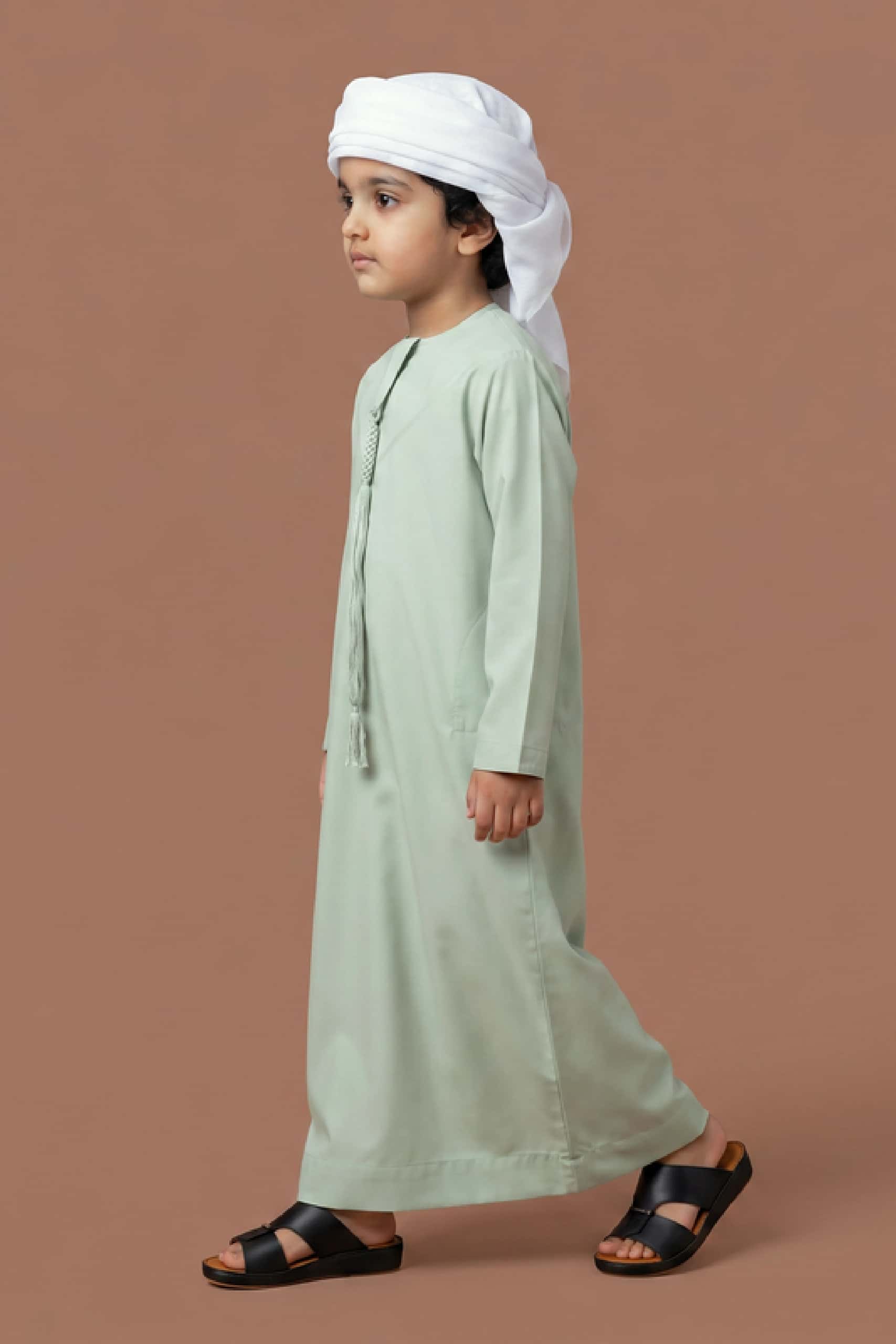 Tender Pastel Green Kids Kandora 5