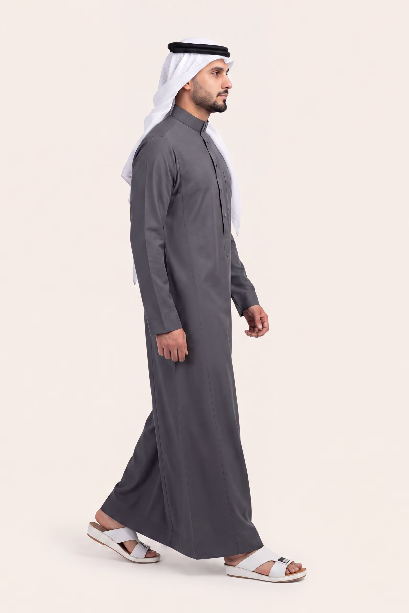 Dark Grey Saudi Thobe 6