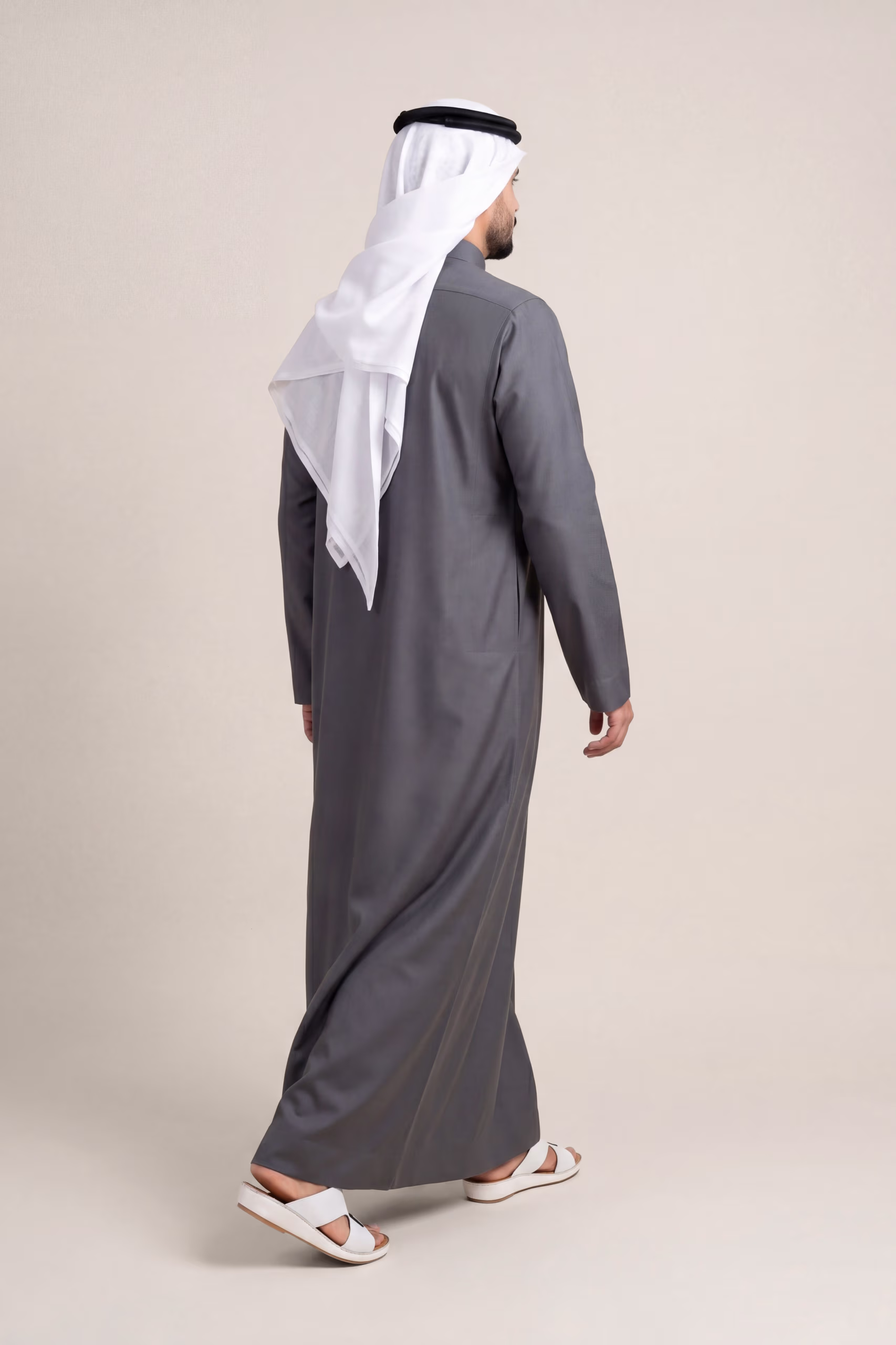 Dark Grey Saudi Thobe 3