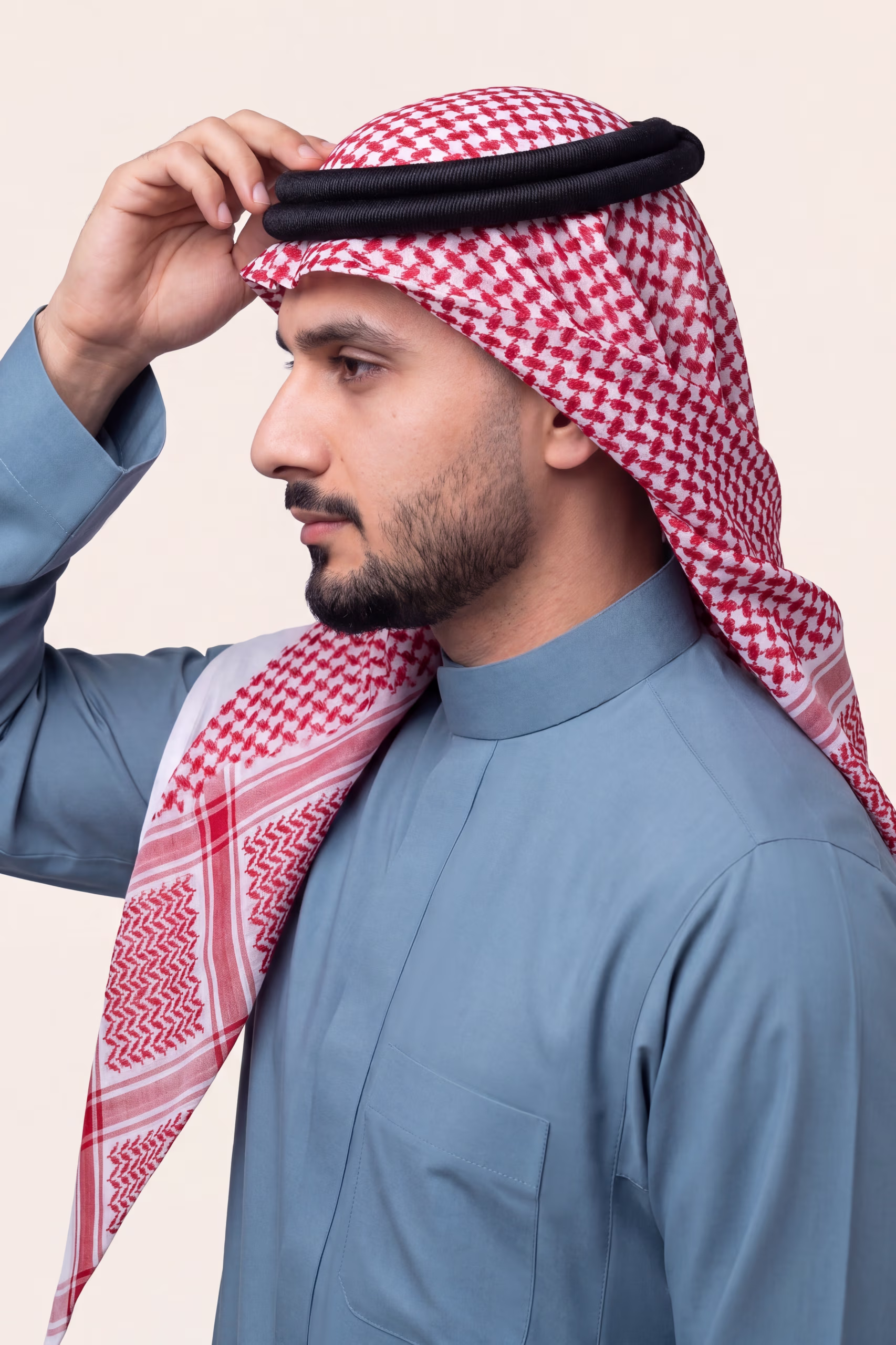 Soft Blue Saudi Thobe 4