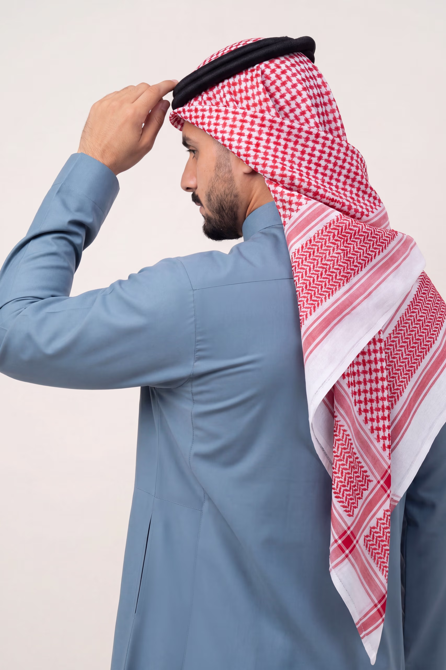 Soft Blue Saudi Thobe 3