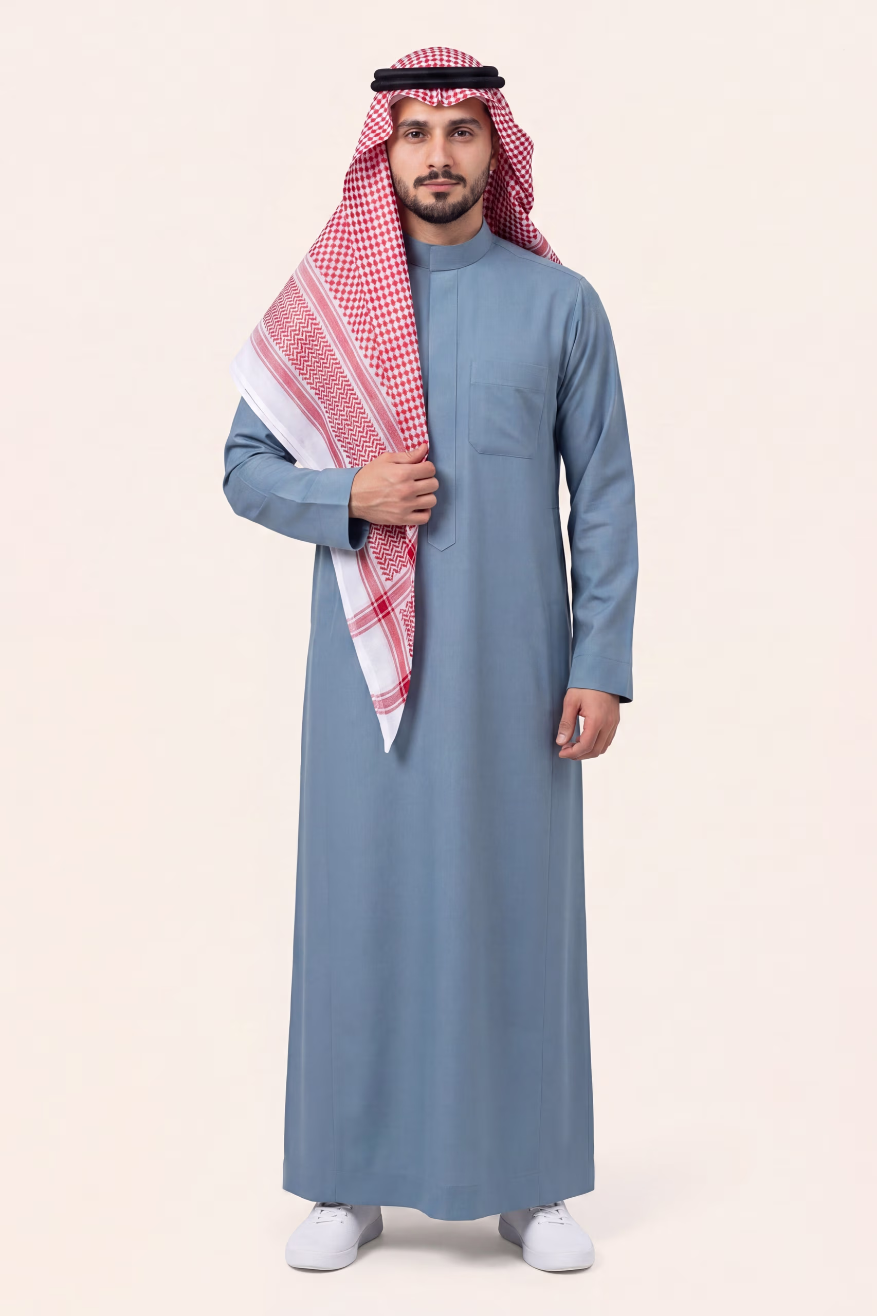 Soft Blue Saudi Thobe 5