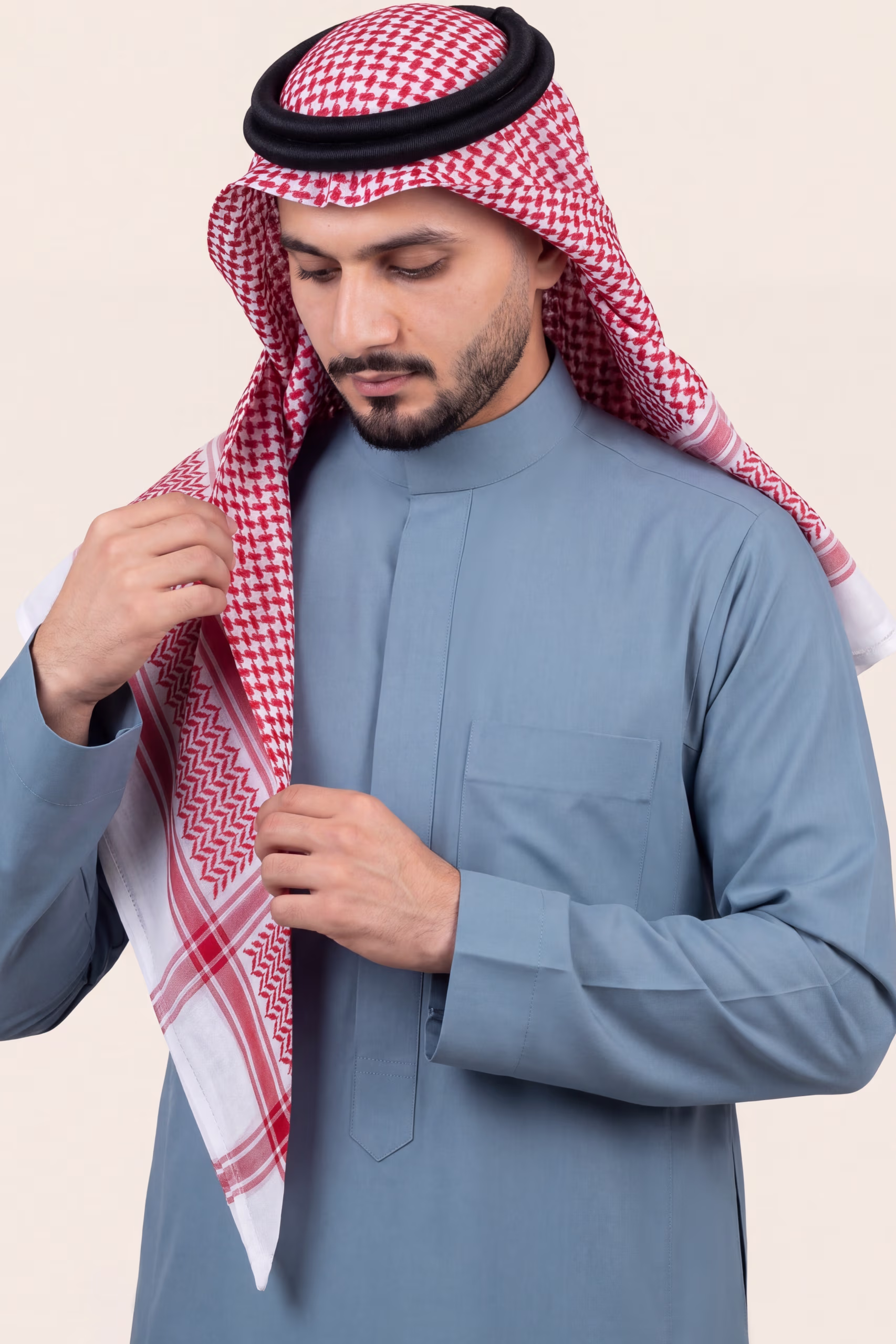 Soft Blue Saudi Thobe 8