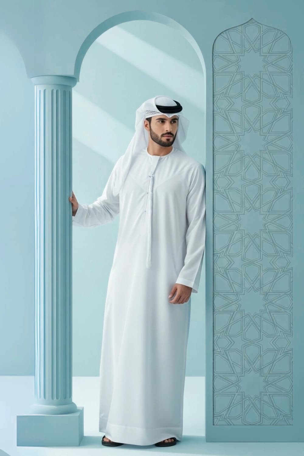 White Emirati Kandura (Summer) thumbnail 3