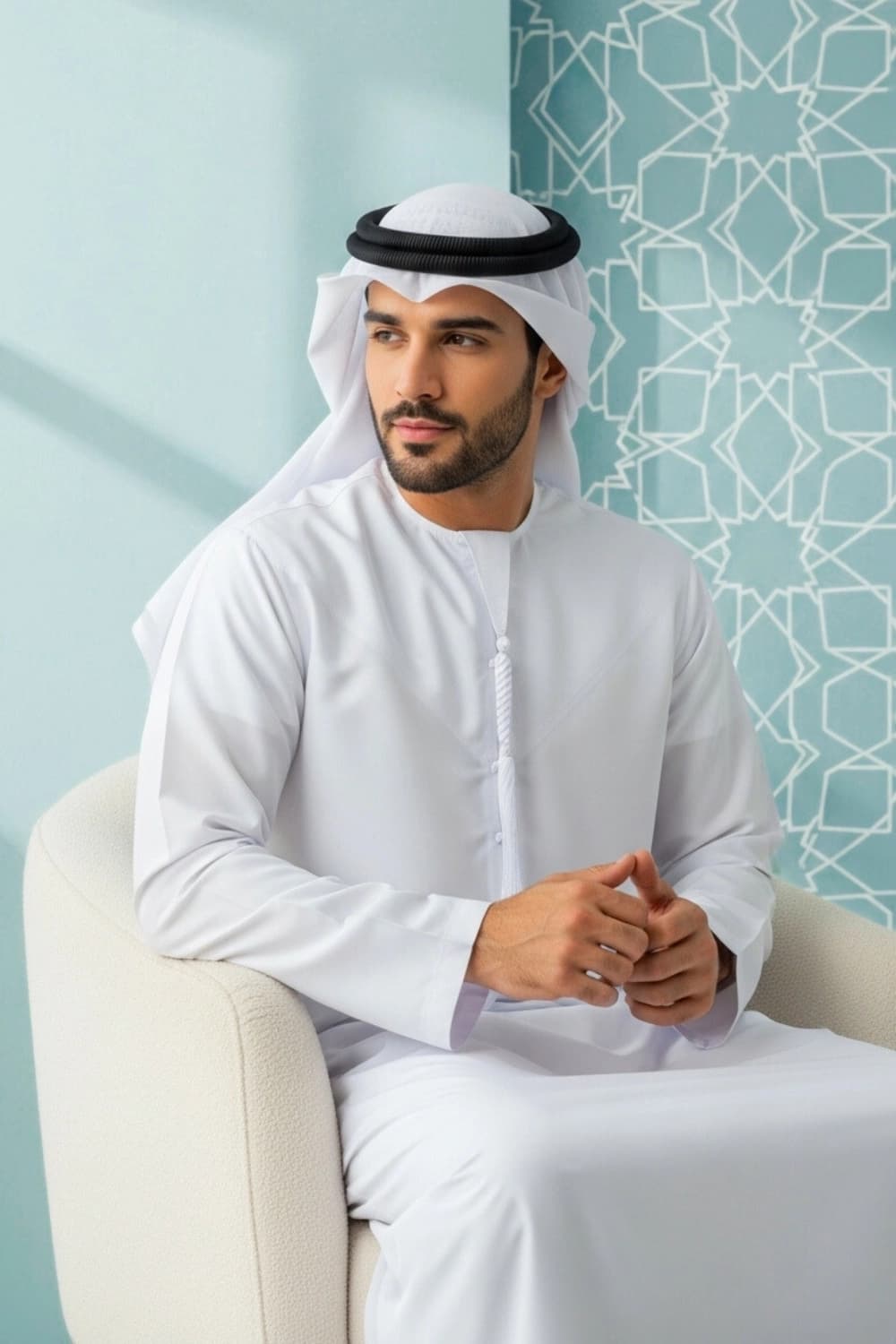 White Emirati Kandura (Summer) thumbnail 4