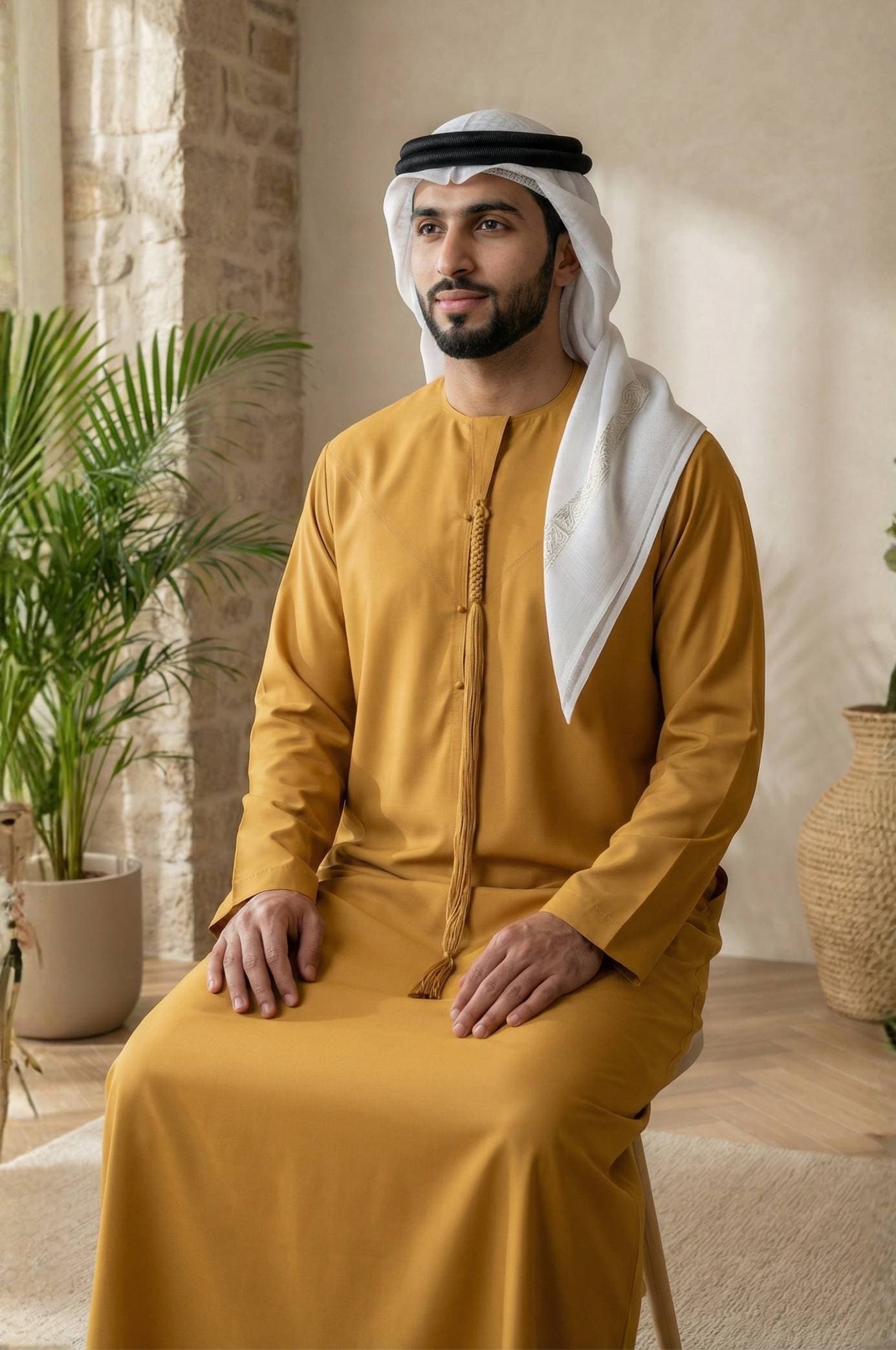 Harrisons Wool Kandora — Desert Amber | British Heritage Collection