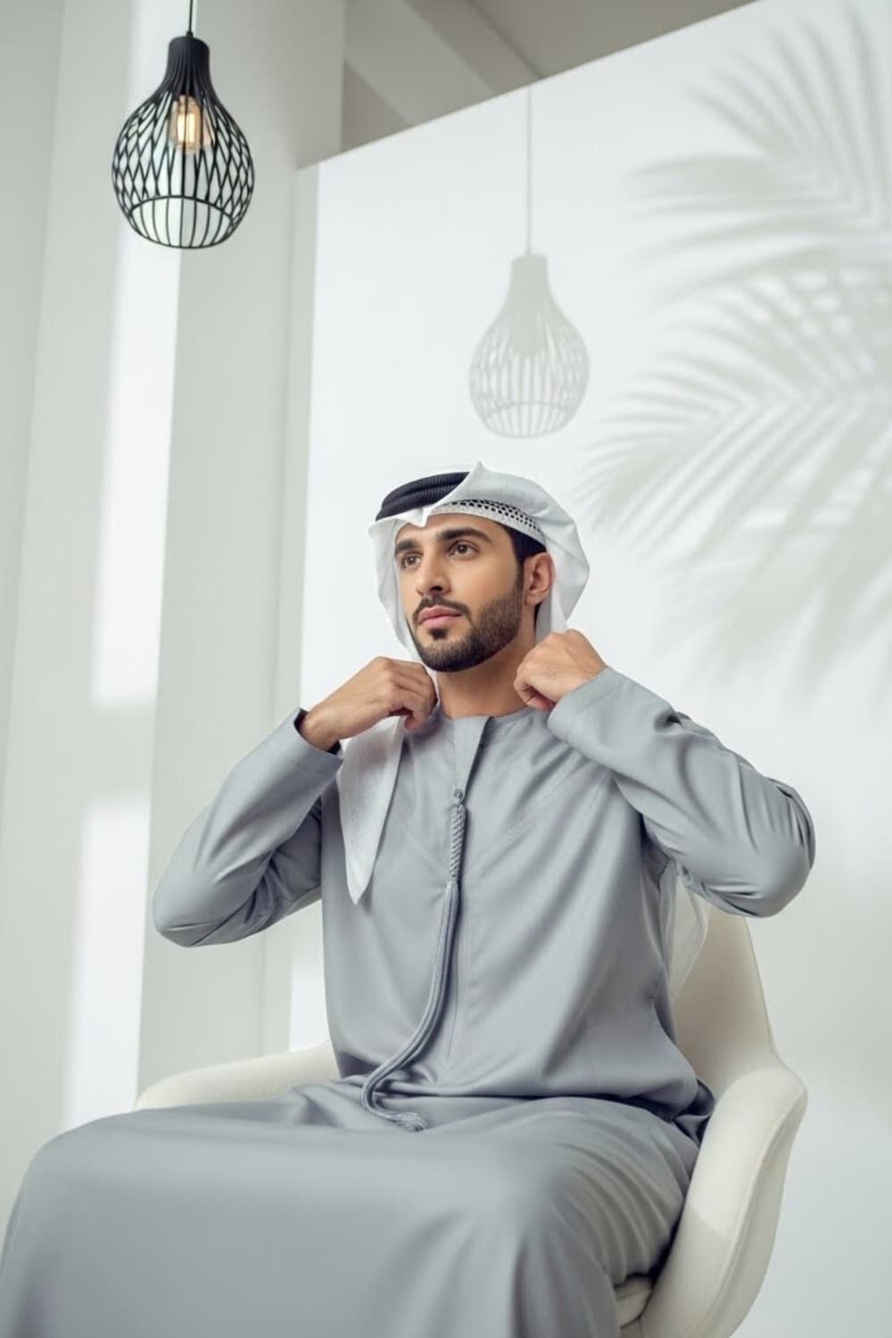 Montgomery Wool Kandora — Silver Grey | Winter Collection - 3