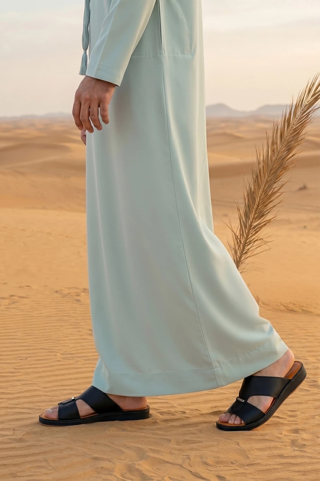 كندورة إماراتية لون غيوم البحر - 8