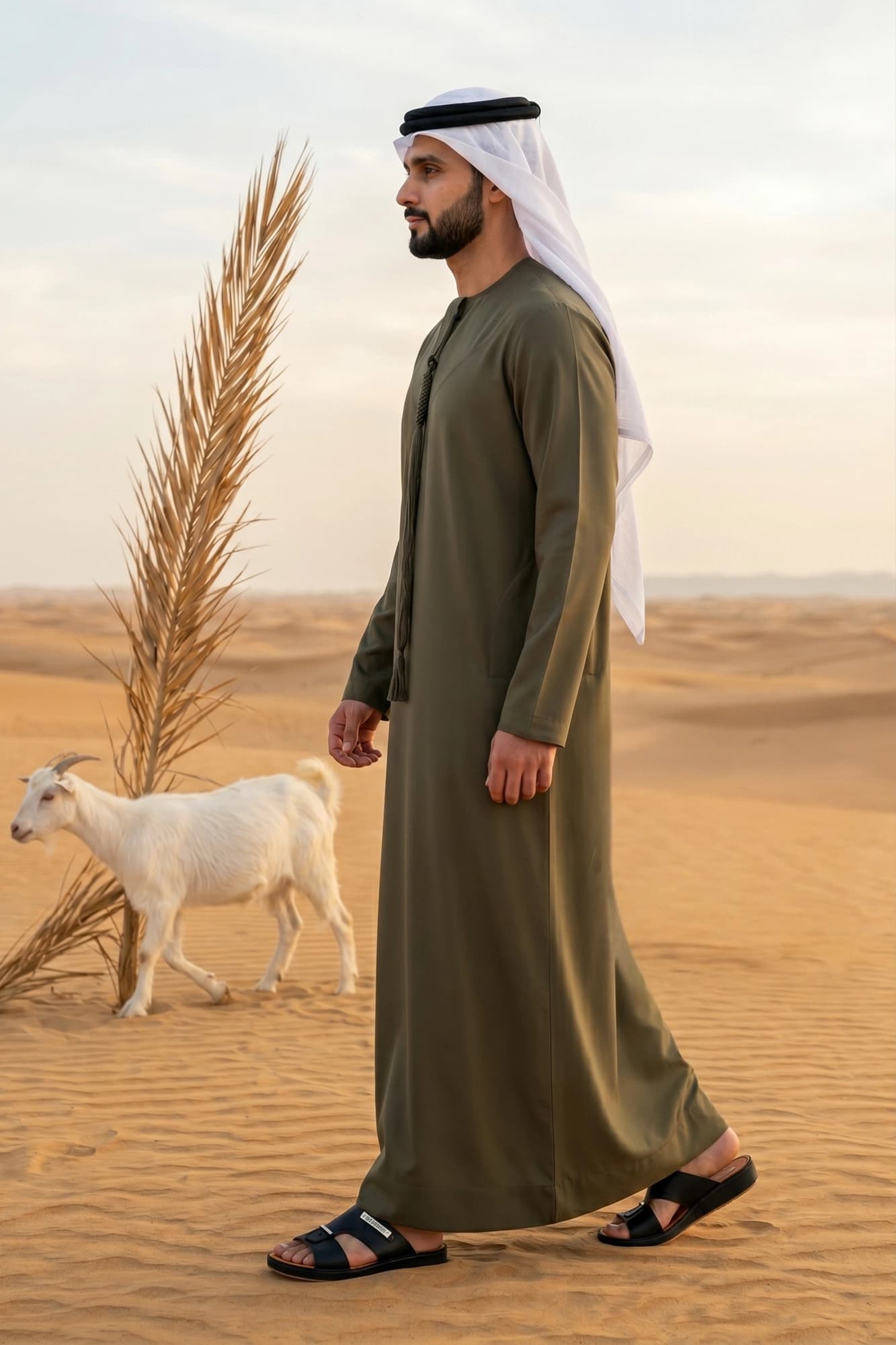 Loden Green Emirati Kandora - 4
