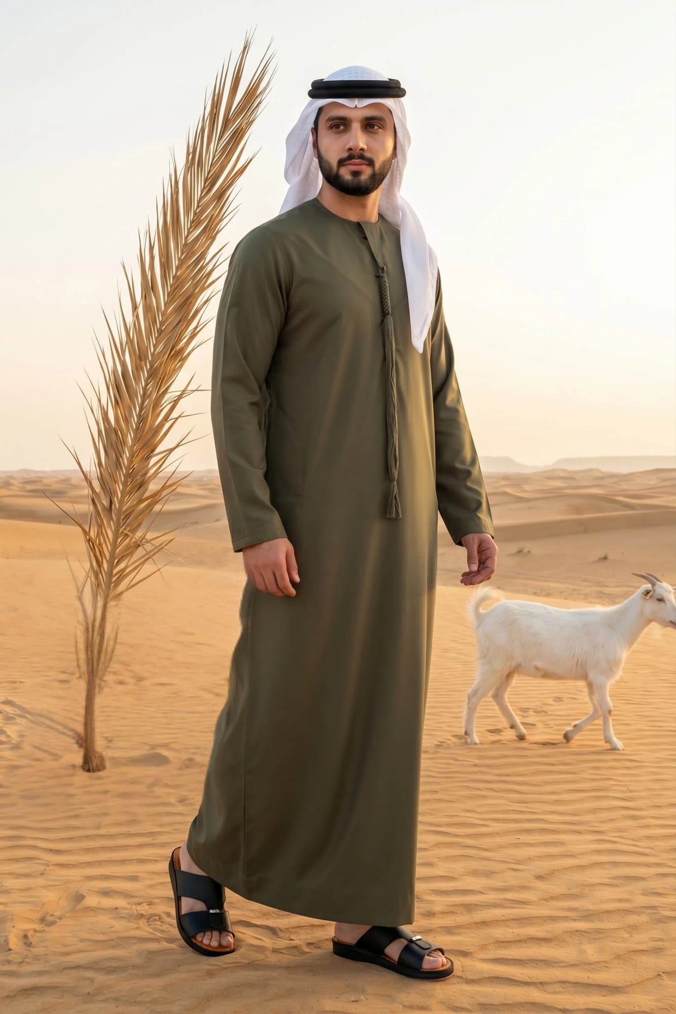 Loden Green Emirati Kandora - 3