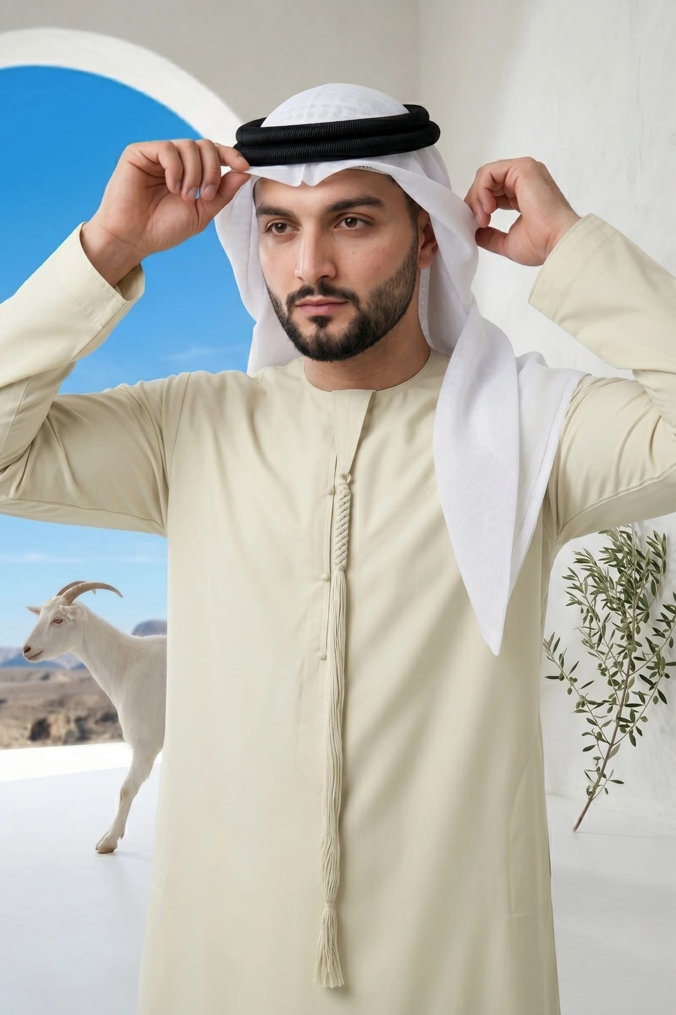 Pale Lemon Emirati Kandora - 5