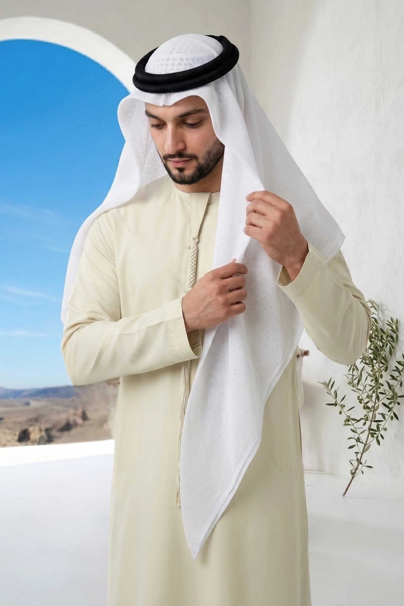 Pale Lemon Emirati Kandora - 6