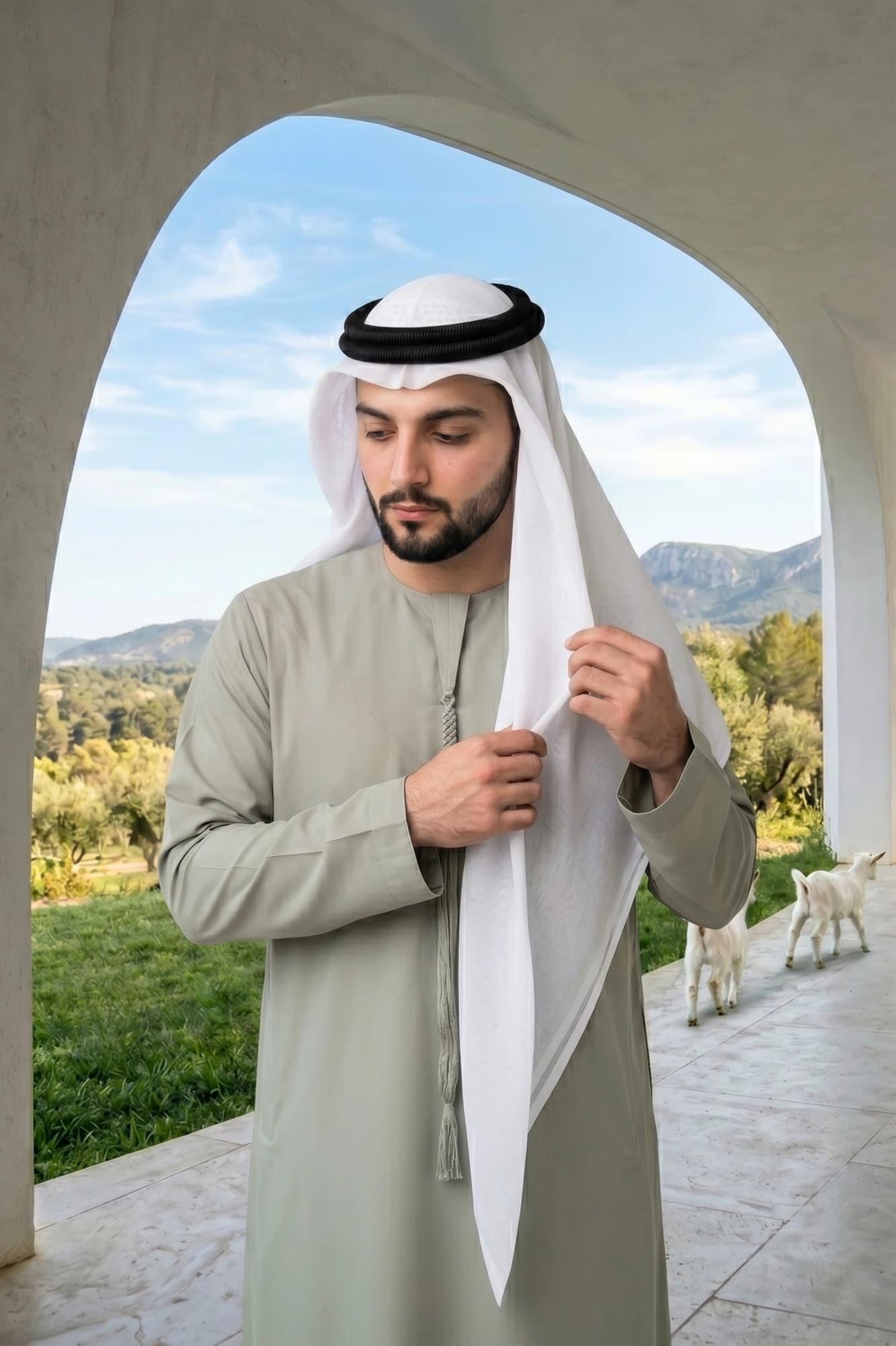 Retro Grey Emirati Kandora - 2